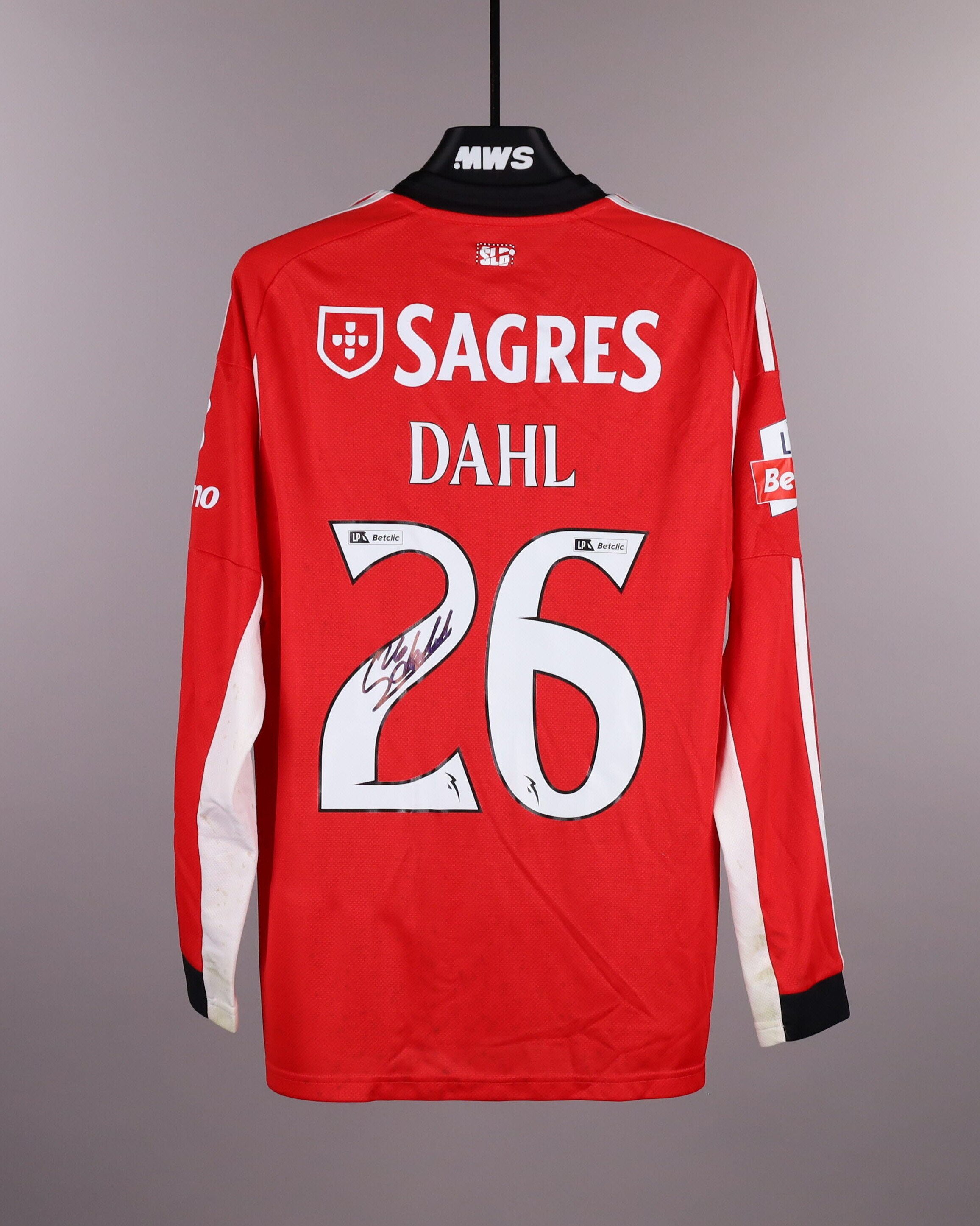 サッカーユニフォーム SL Benfica W Samuel Dahl | SL Benfica - FC Alverca | MatchWornShirt