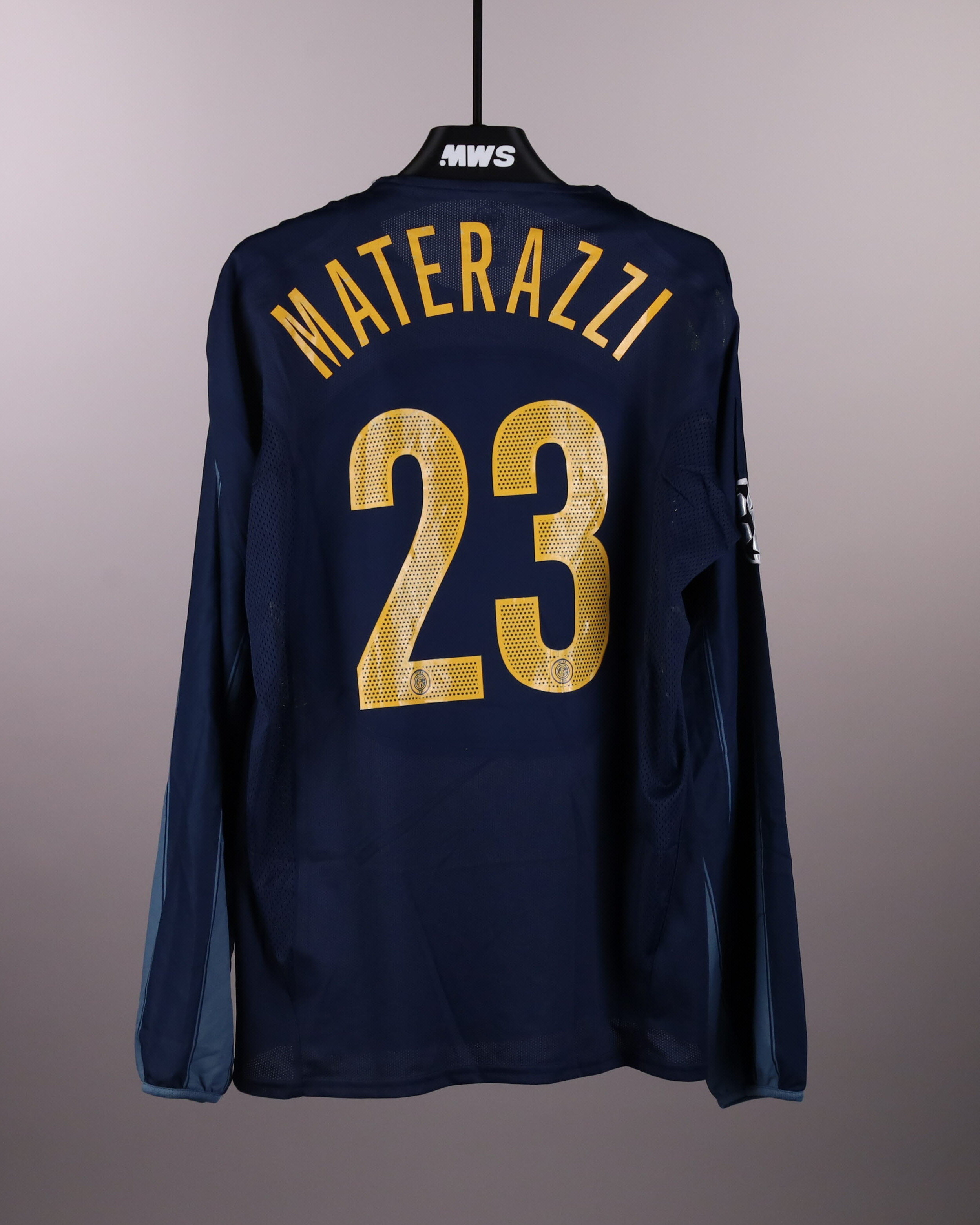 レア正規品 インテル・ミラノ 08/09 MATERAZZI ホームユニフォーム Marco Materazzi | FC Inter Milan | MatchWornShirt