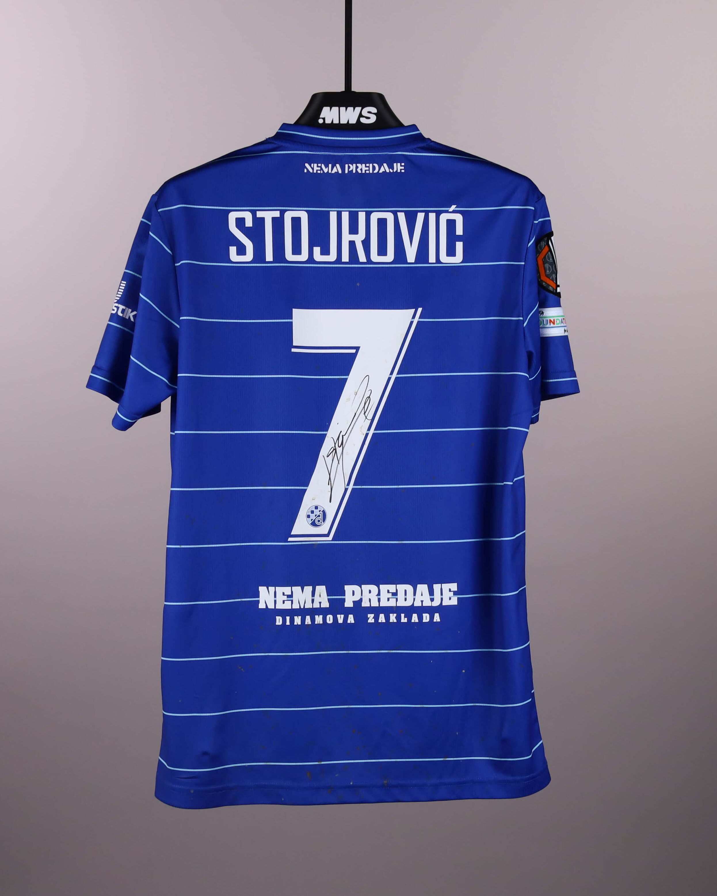 ストイコビッチ 引退試合 選手支給 ユニフォーム STOJKOVIC GRタグ Luka Stojković | Dinamo Zagreb - KRC Genk | MatchWornShirt