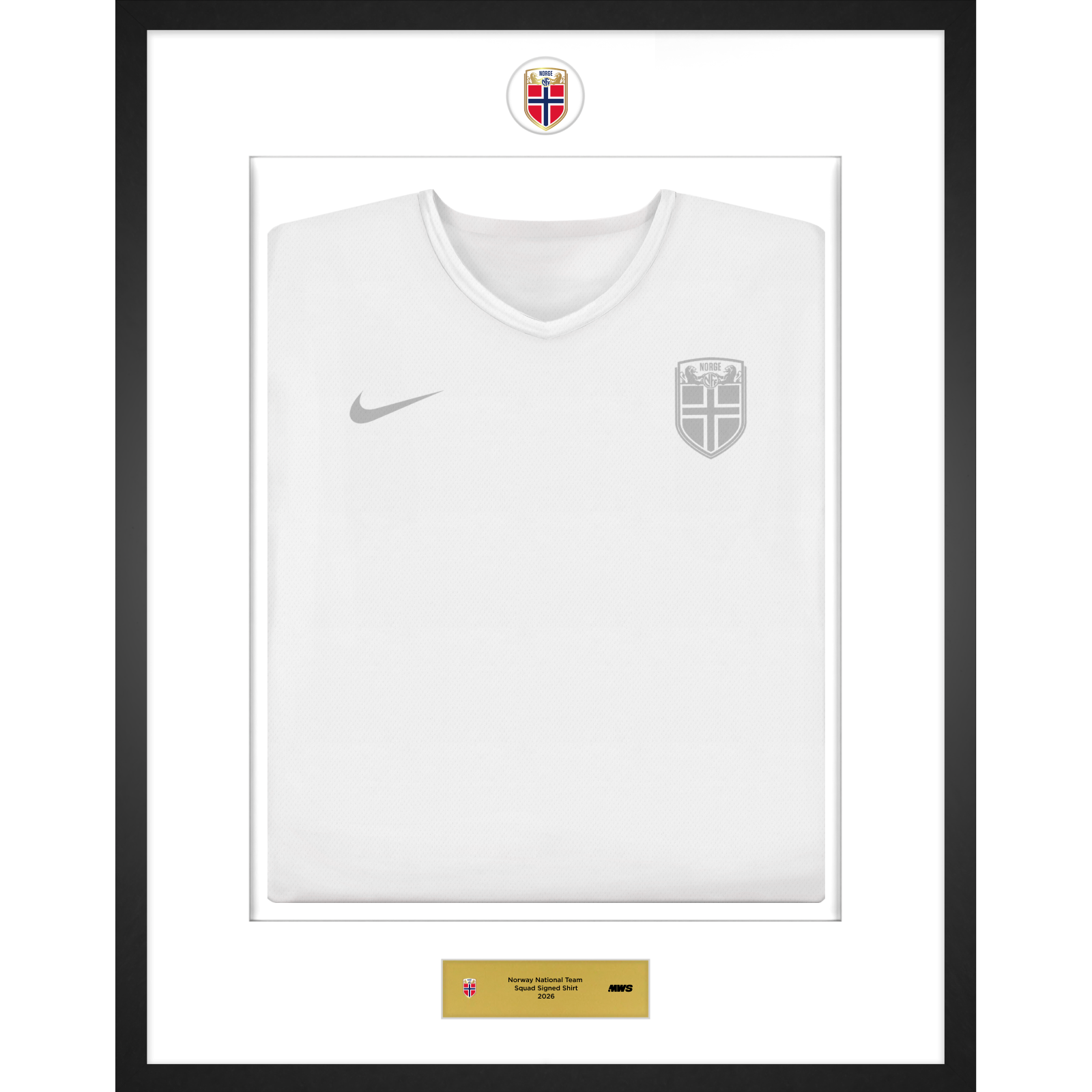 Shirt van Framed Squad Signed Shirt Noorwegen