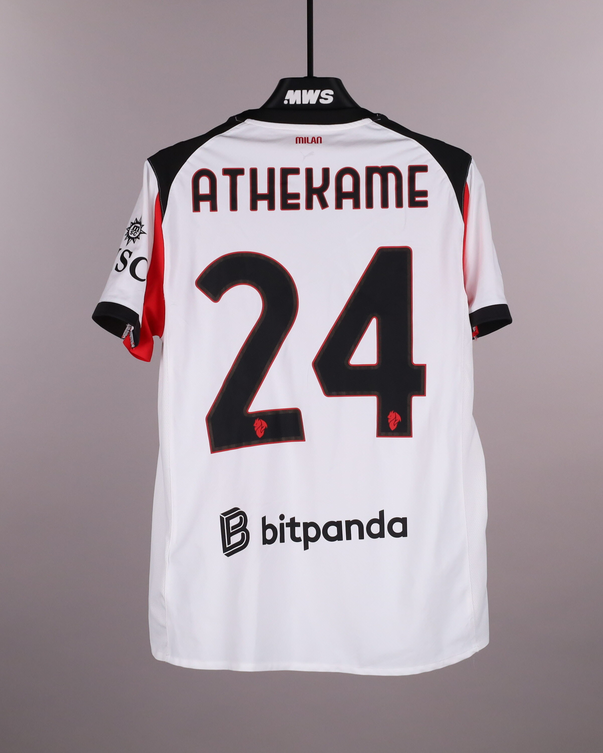 サッカーユニフォーム AC Milan w Zachary Athekame | Cremonese - AC Milan | MatchWornShirt