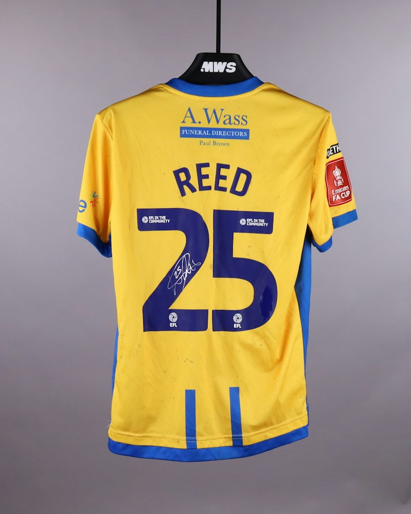 Sam Reed Logo Louis Samuel Reed | Mansfield Town - Arsenal | MatchWornShirt