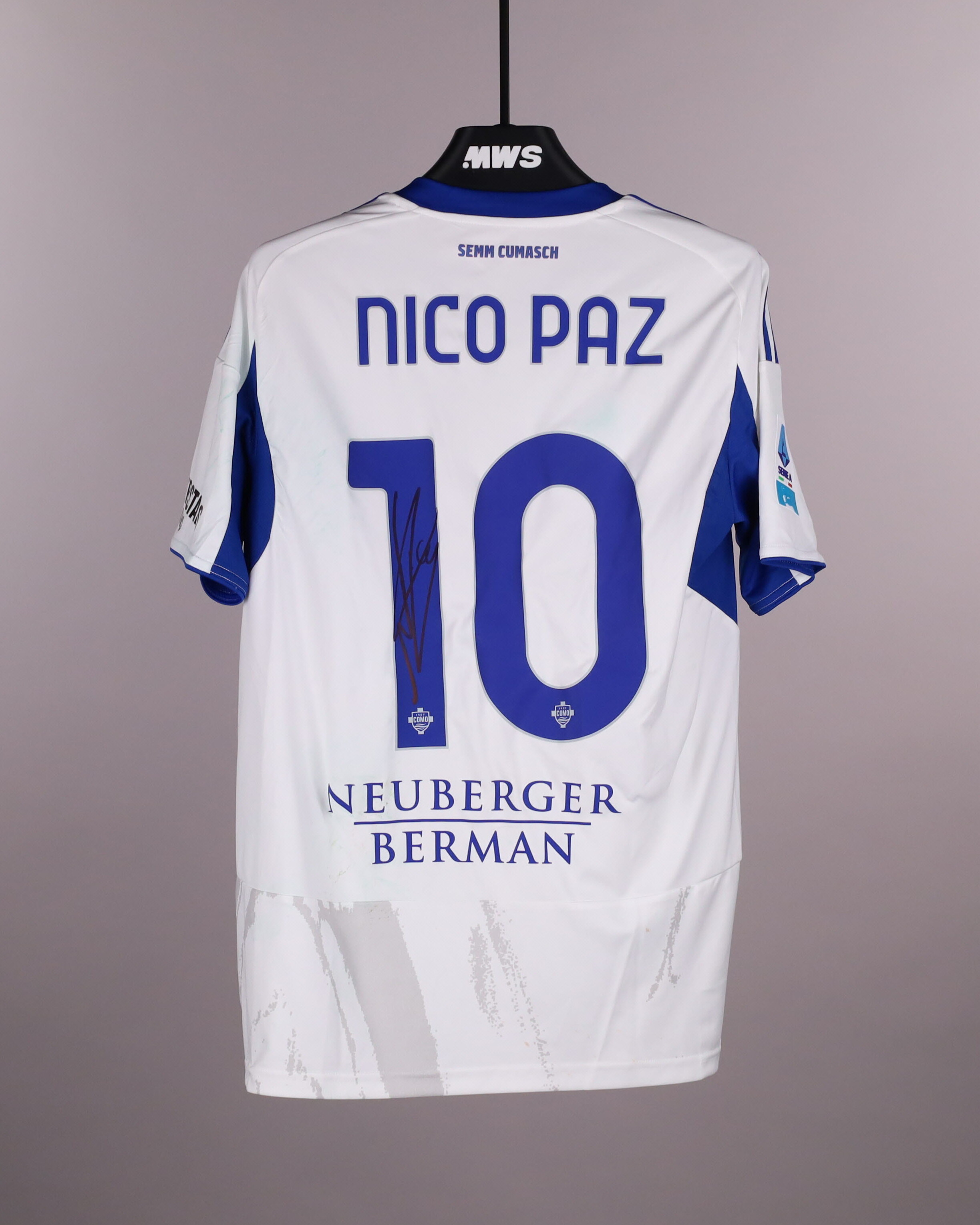 Nico Paz | Cagliari Calcio - Como 1907 | MatchWornShirt