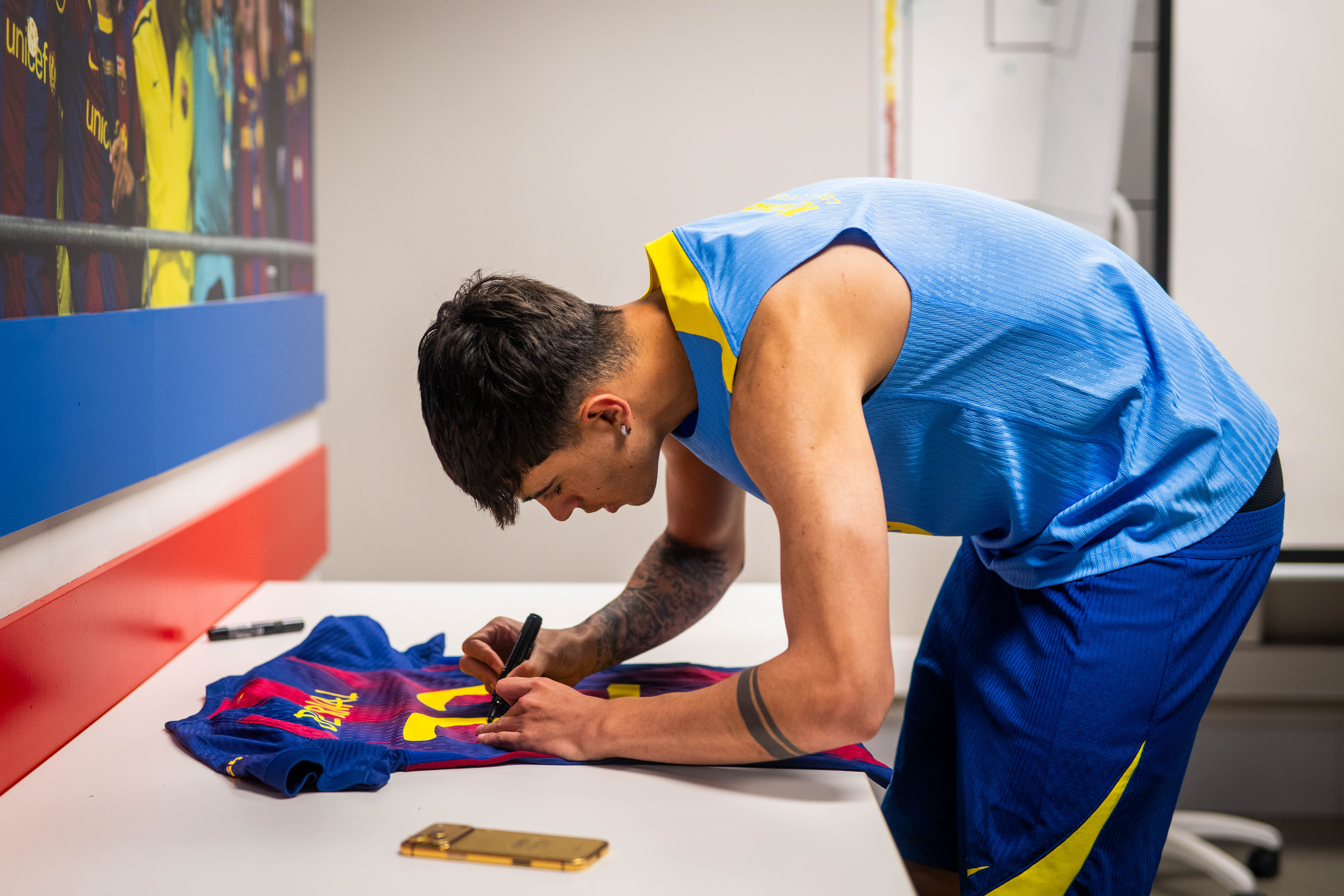 Marc Bernal | FC Barcelona - Newcastle United | MatchWornShirt