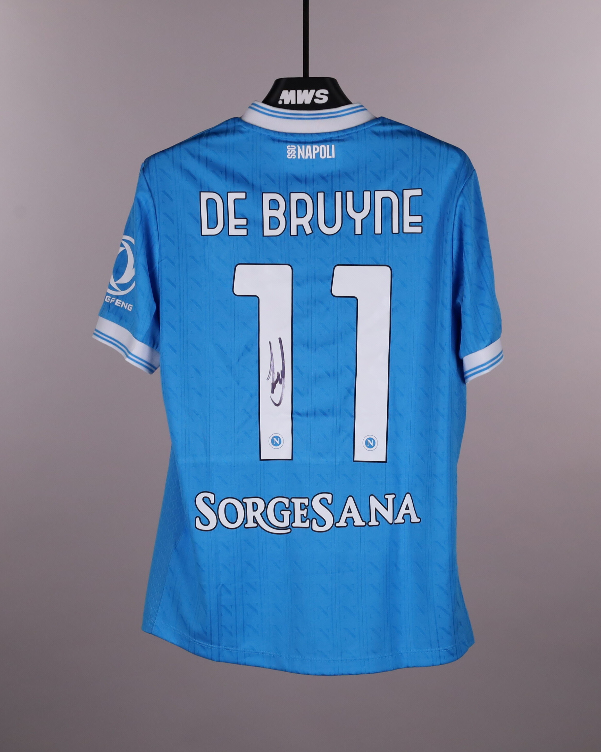 ナポリ アウェイ 11番 Kevin De Bruyne 半袖ユニフォーム M Kevin De Bruyne Signed Shirt | MatchWornShirt