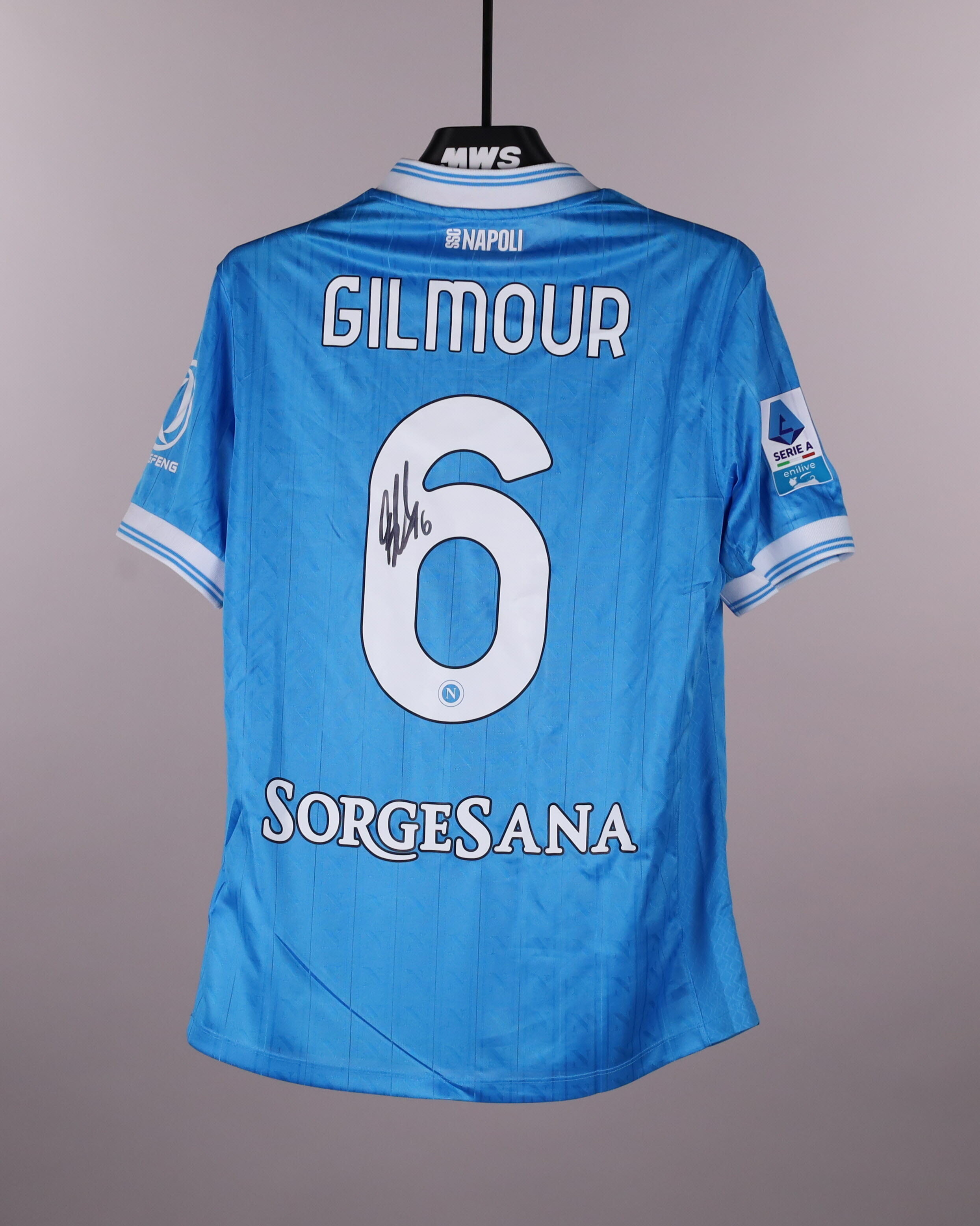 ビリー・ギルモア　ノリッチ　ユニフォーム　長袖 Billy Gilmour | Parma Calcio 1913 - SSC Napoli | MatchWornShirt