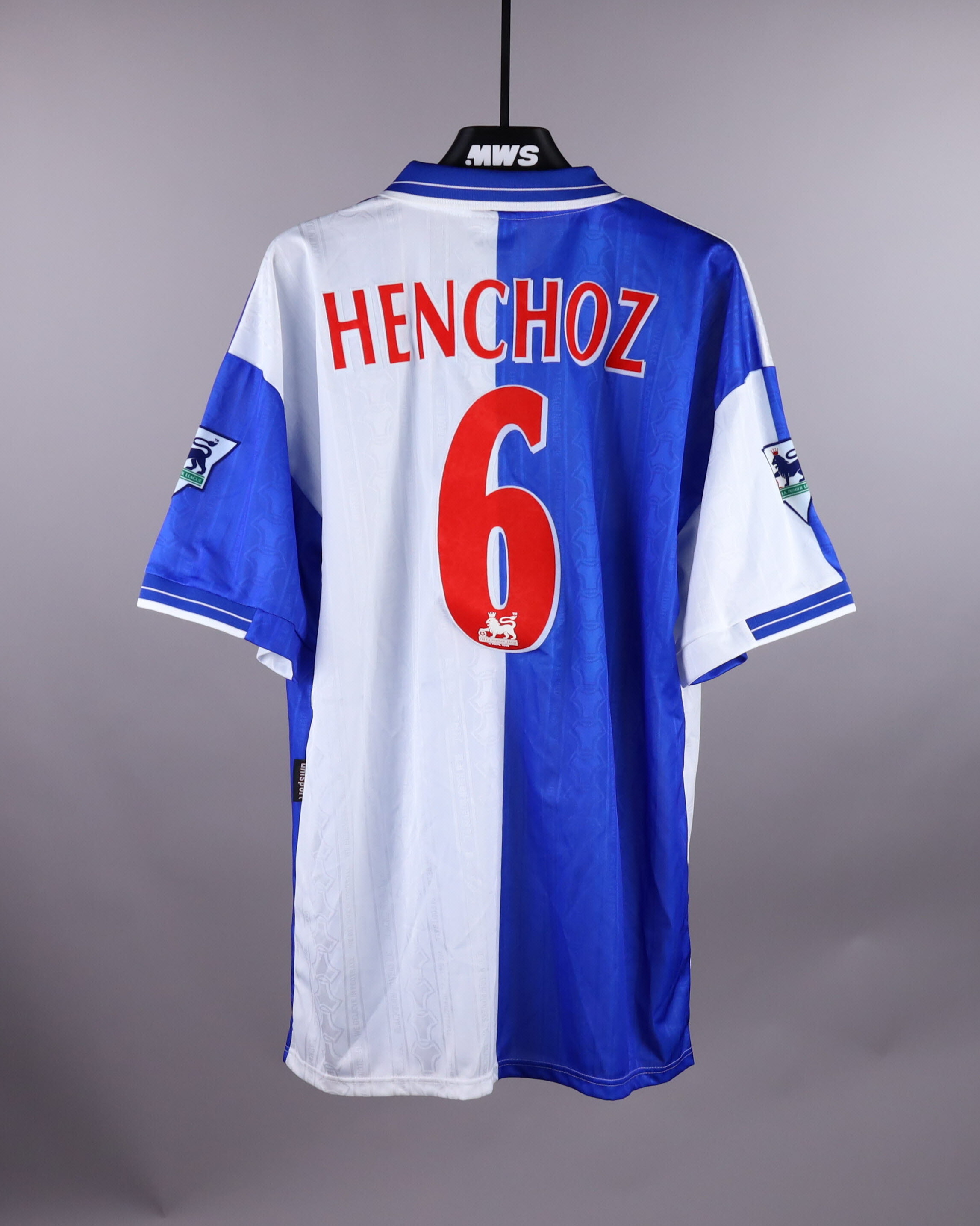 サッカーユニフォーム Black Burn Rovers W Stephane Henchoz | Blackburn Rovers | MatchWornShirt