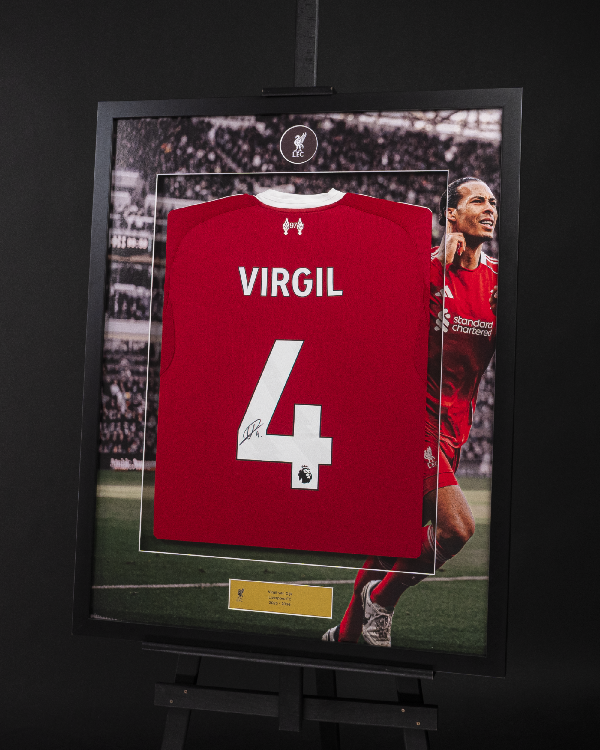 Limited Edition Framed Virgil Van Dijk Shirt | MatchWornShirt
