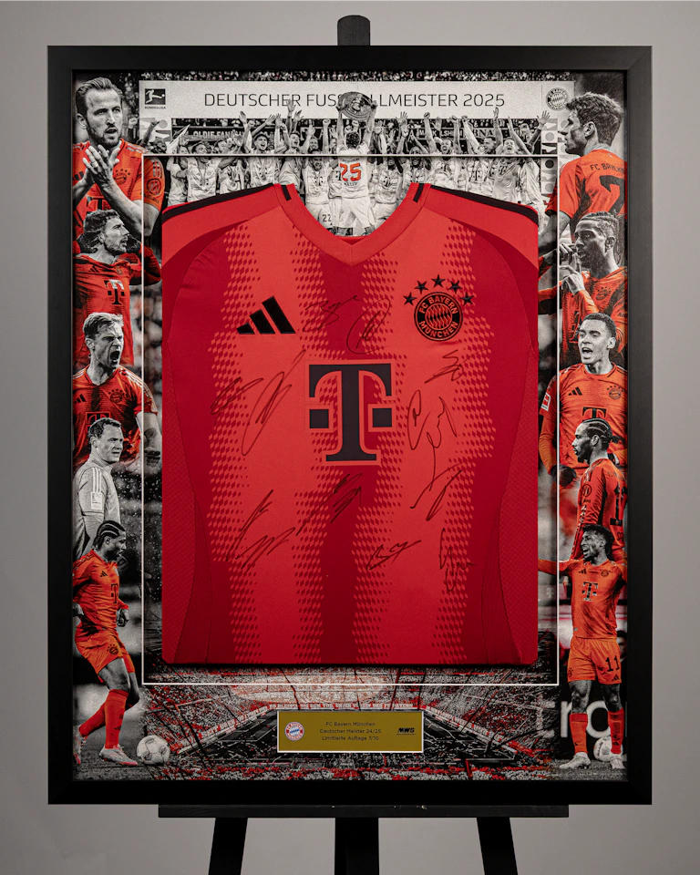 Limited Edition Framed Squad Signed Home 24-25 Shirt - 7/10