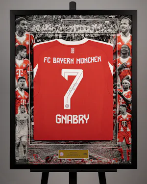 Serge Gnabry | Limited Edition Framed Signed Home 25/26 Shirt