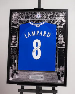 Limited Edition Framed Frank Lampard Shirt -6 Chelsea shirt