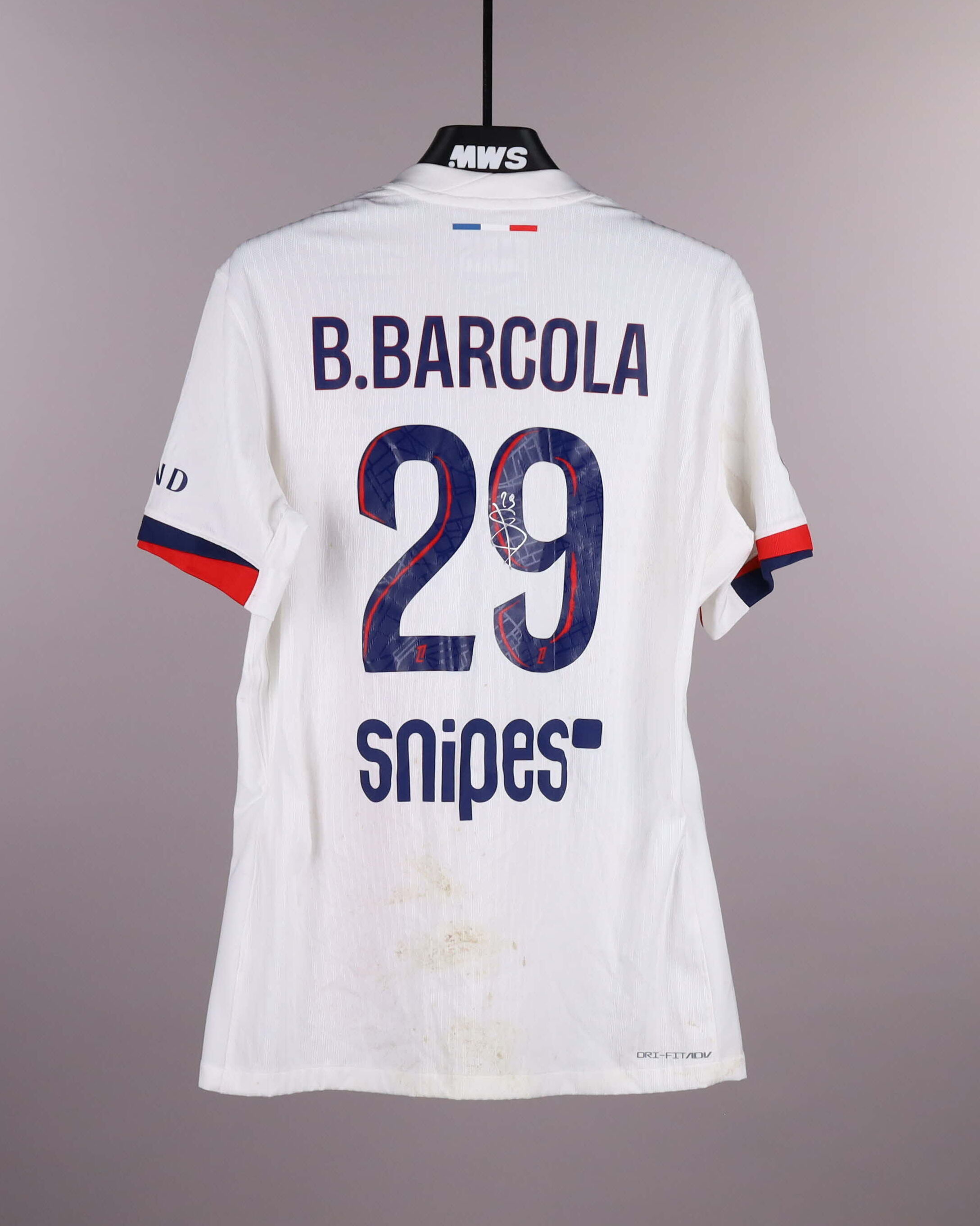 Bradley Barcola | Paris FC - Paris Saint-Germain | MatchWornShirt