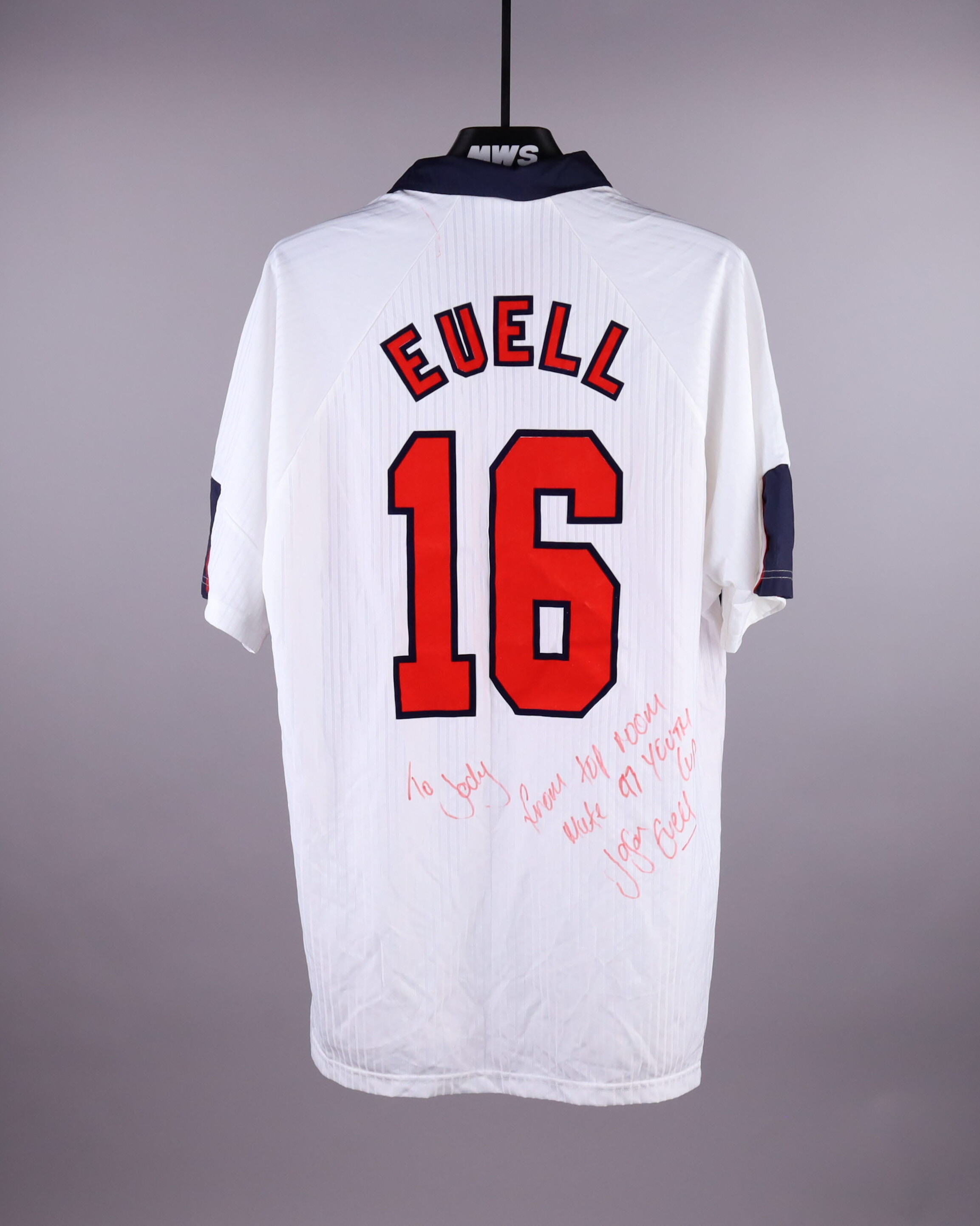 Jason Euell | England U21 Home | 1998 | MatchWornShirt