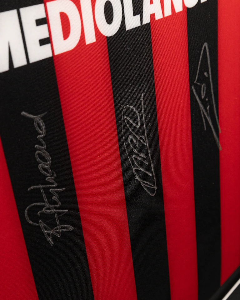 The Dutch Trio Signed Framed Home Shirt 88/89