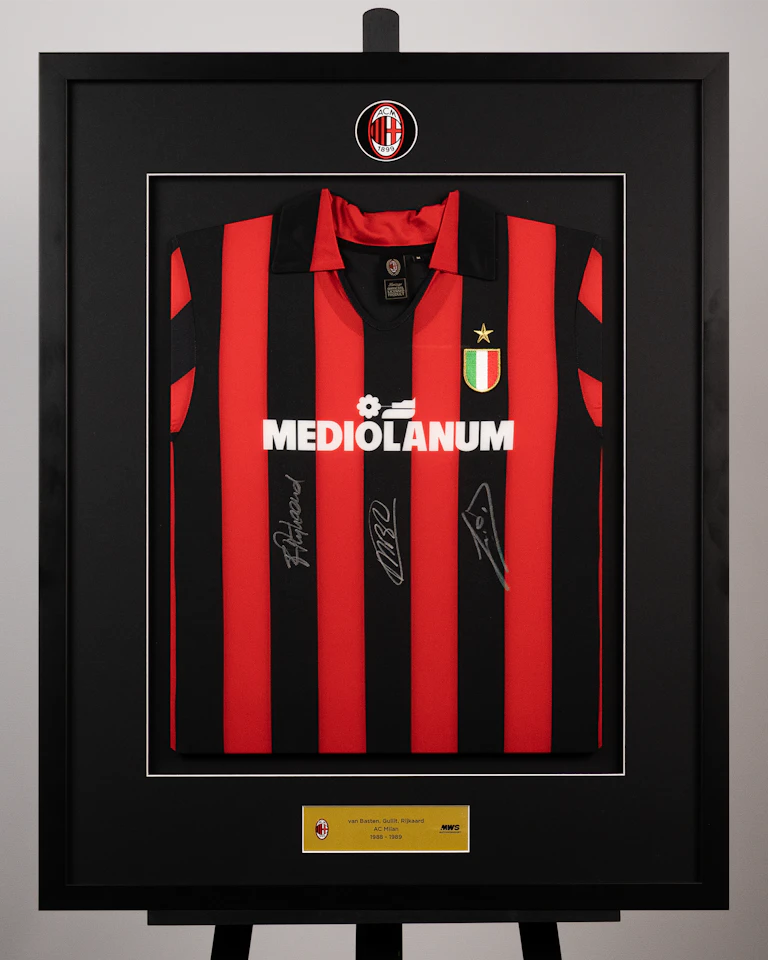 The Dutch Trio Signed Framed Home Shirt 88/89
