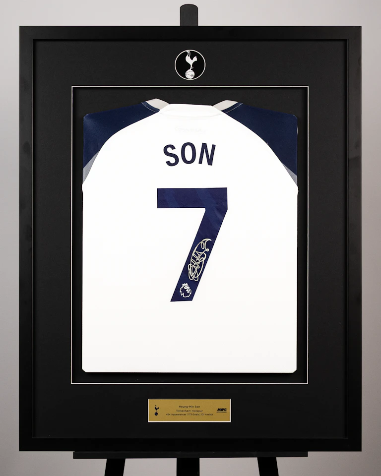 Heung-Min Son Signed Framed Home Shirt 25/26