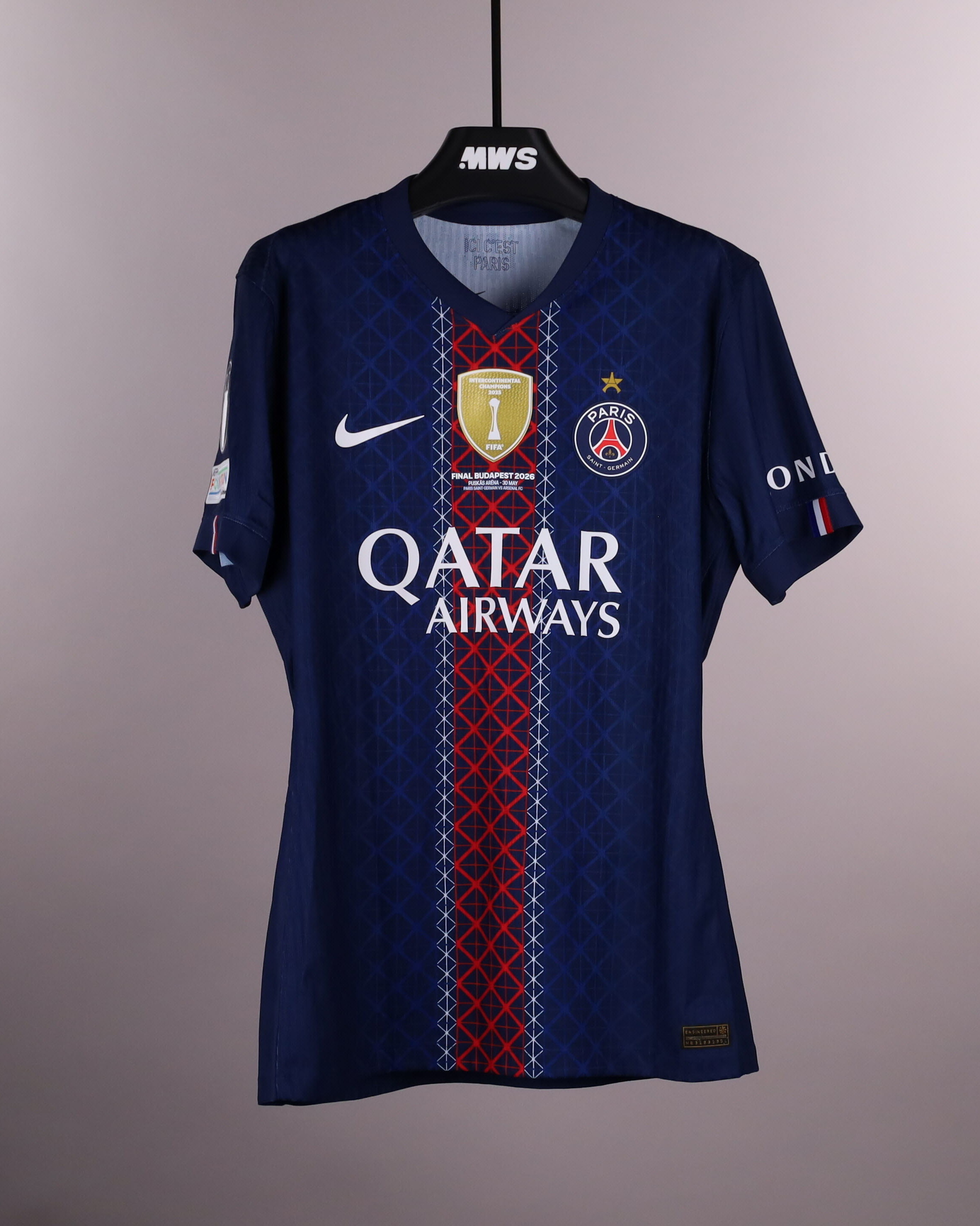 Khvicha Kvaratskhelia | Paris Saint Germain - Arsenal | MatchWornShirt