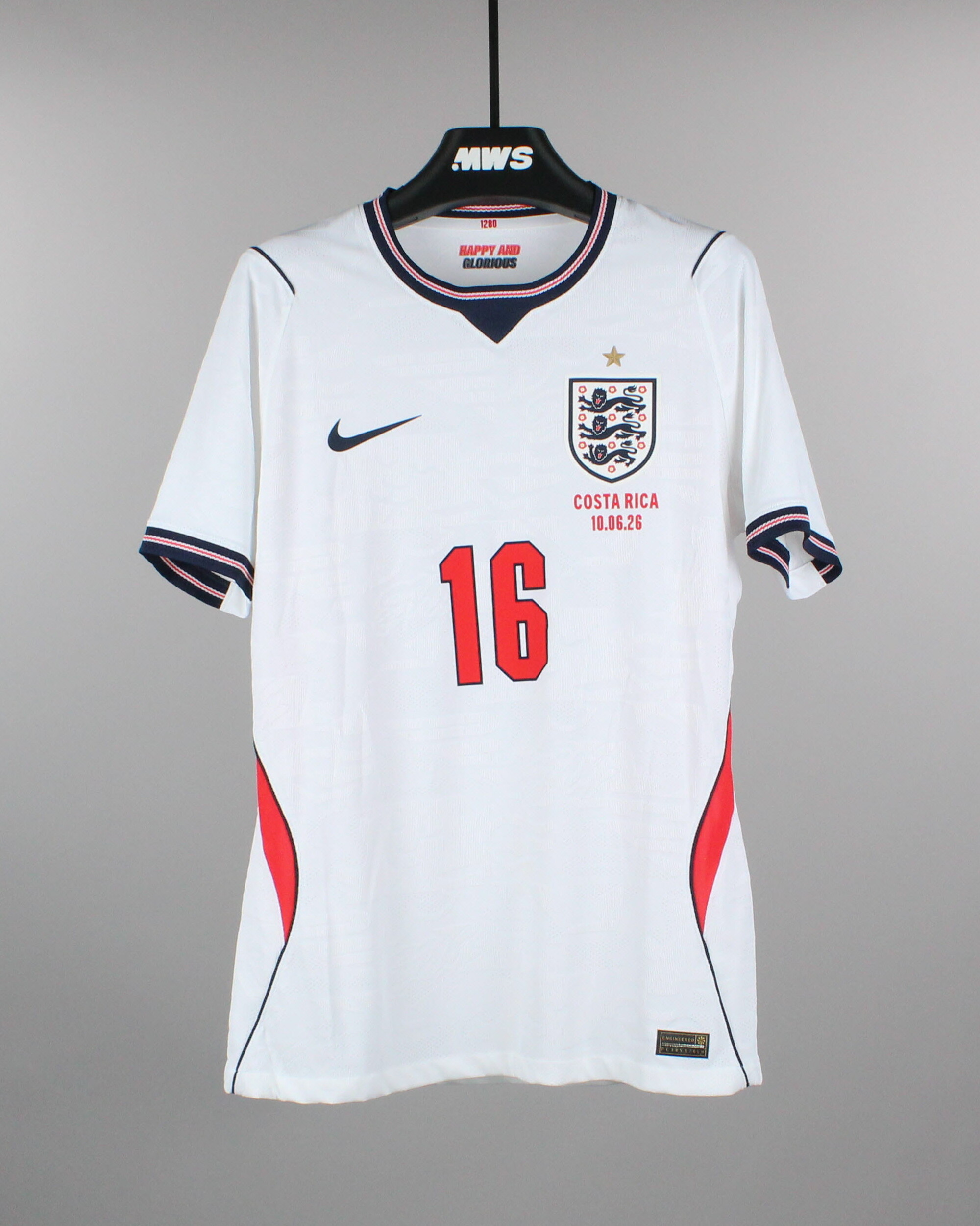 イングランド代表　ユニフォーム　#26 MAINOO Kobbie Mainoo | England - Costa Rica | MatchWornShirt