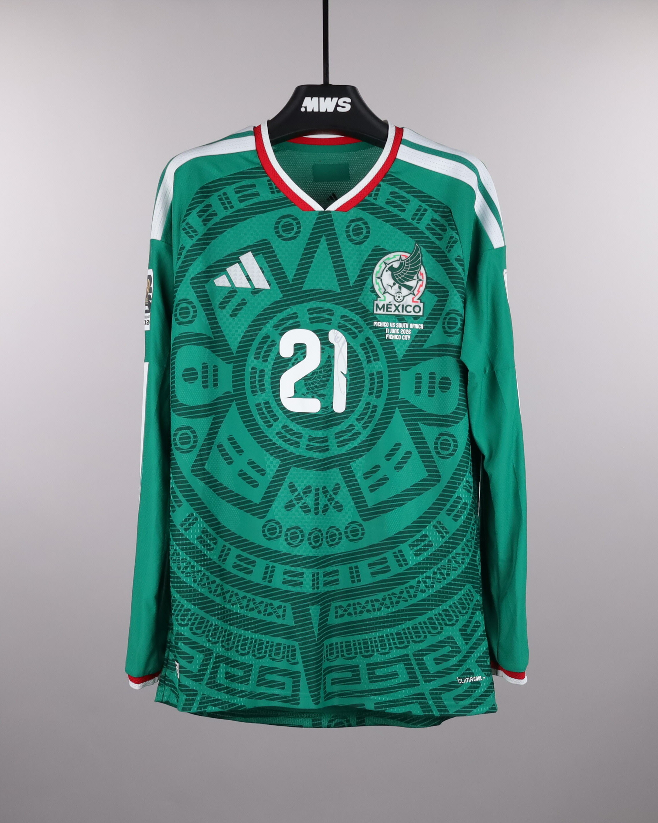 César Huerta | Mexico - South Africa | MatchWornShirt