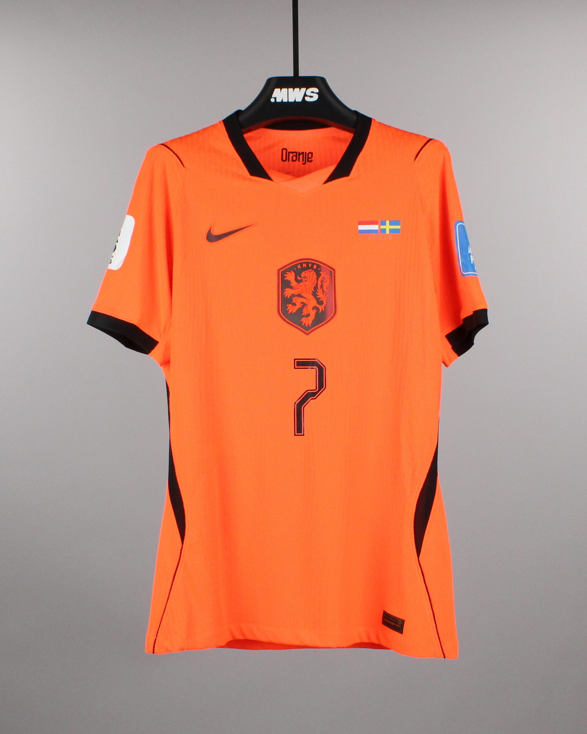 Justin Kluivert | Netherlands - Sweden | MatchWornShirt