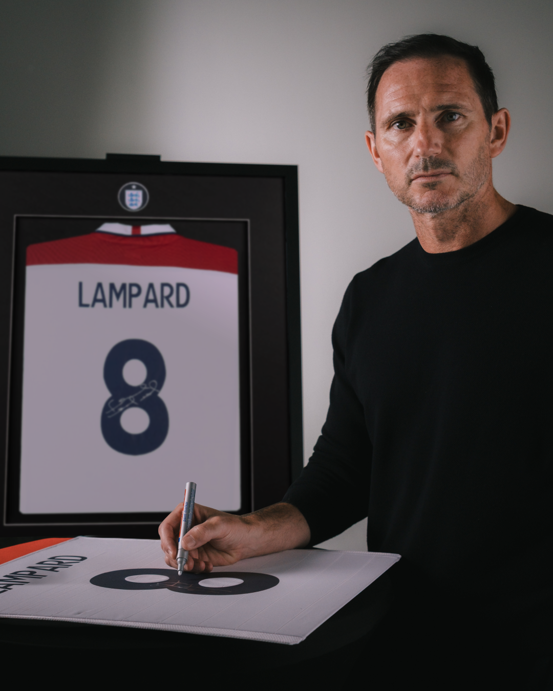 Frank Lampard Signed Framed England Shirt