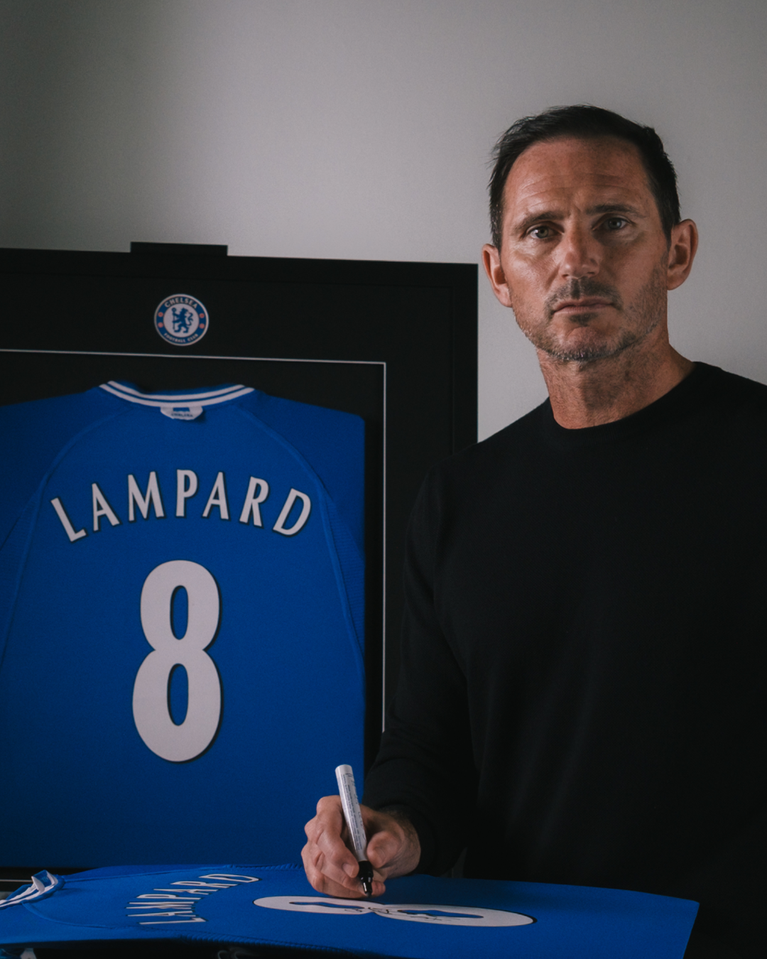 Frank Lampard Signed Framed Chelsea Shirt