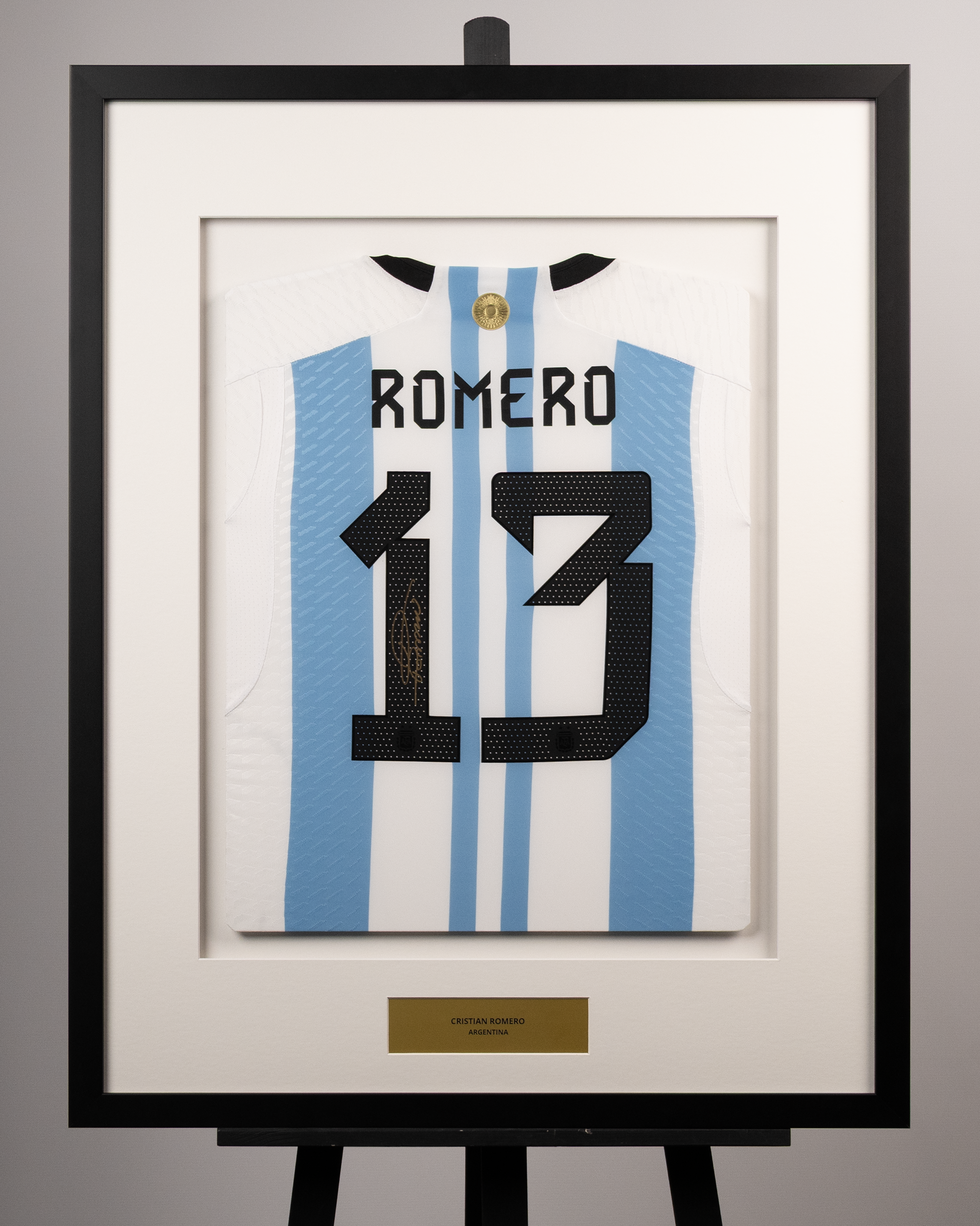 Cristian Romero Signed Framed Shirt - 1