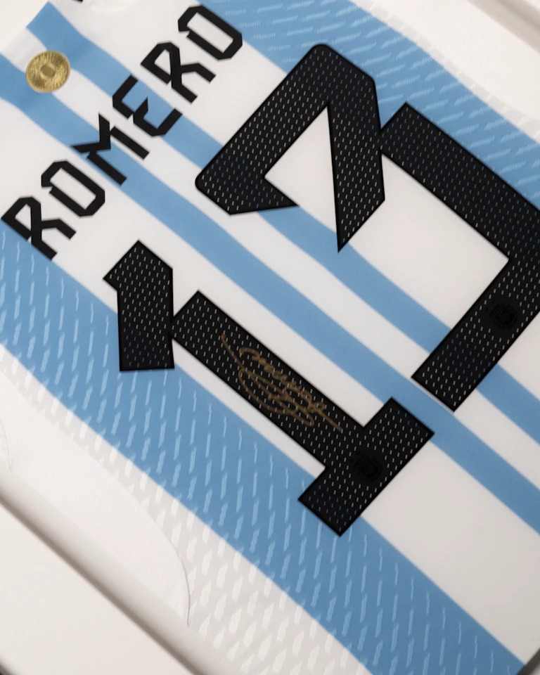 Cristian Romero Signed Framed Shirt - 1