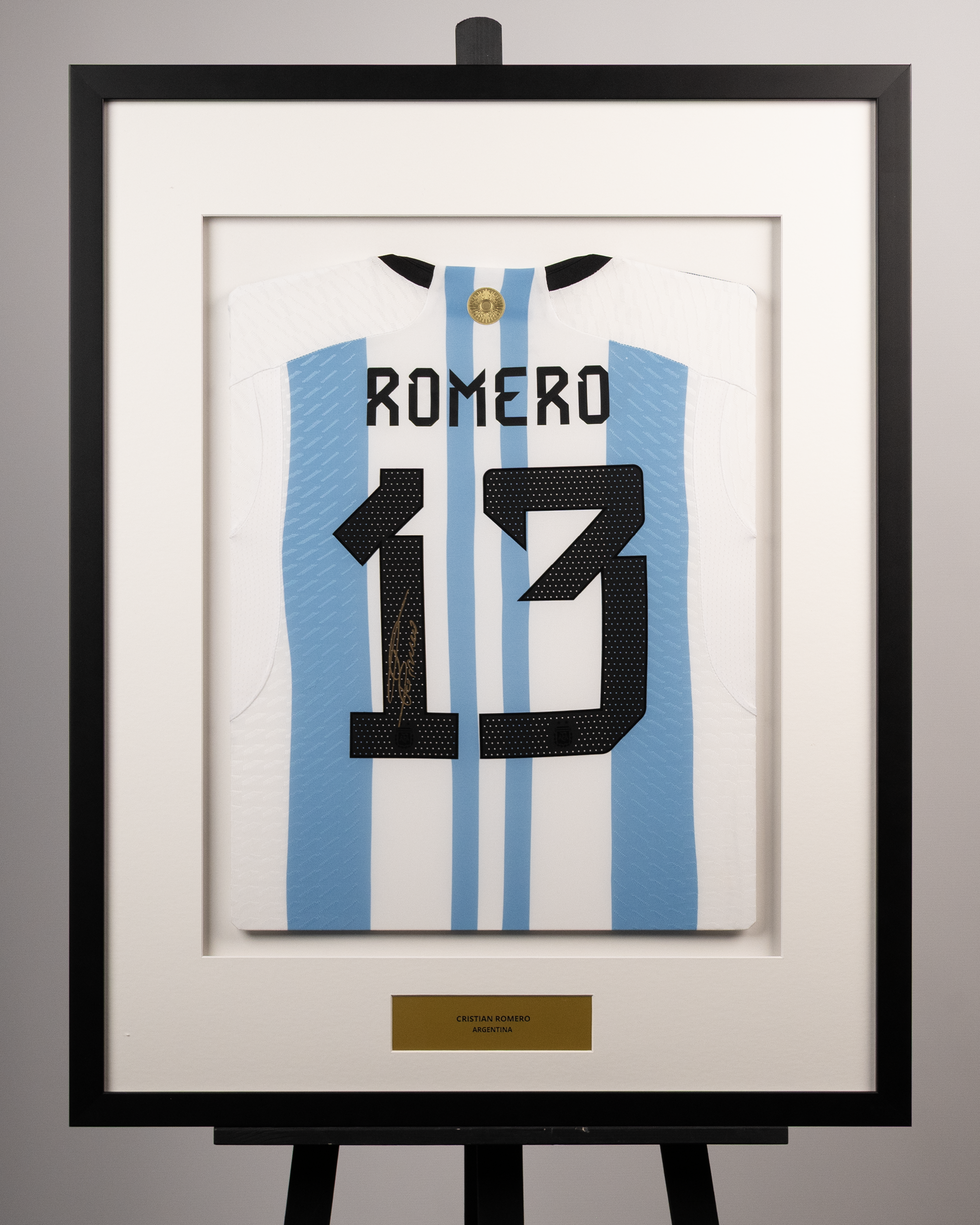 Cristian Romero Signed Framed Shirt - 2