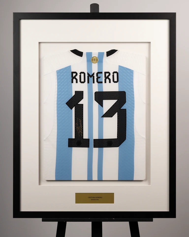 Cristian Romero Signed Framed Shirt - 3
