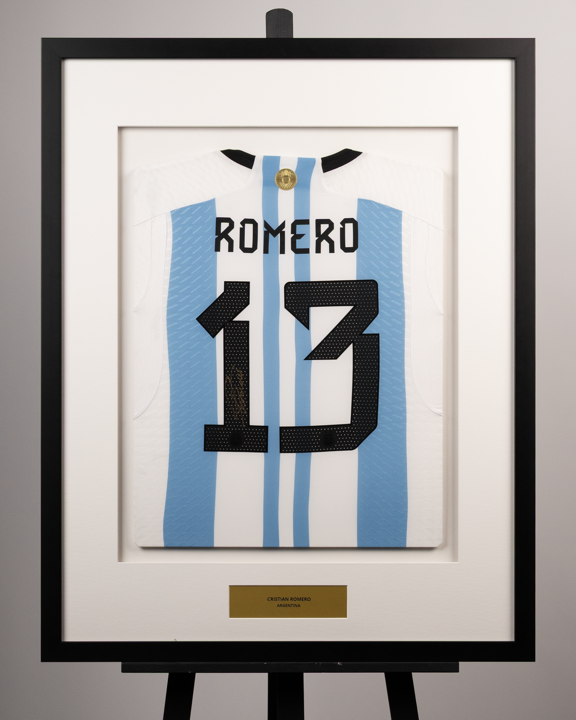 Cristian Romero Signed Framed Shirt - 4