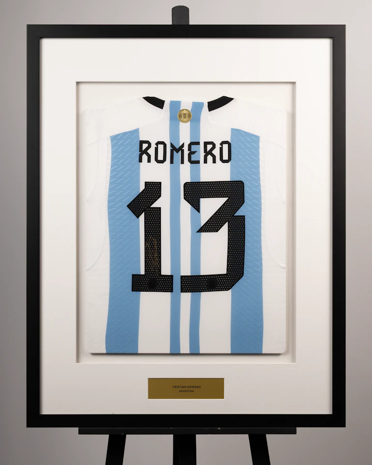 Cristian Romero Signed Framed Shirt - 4