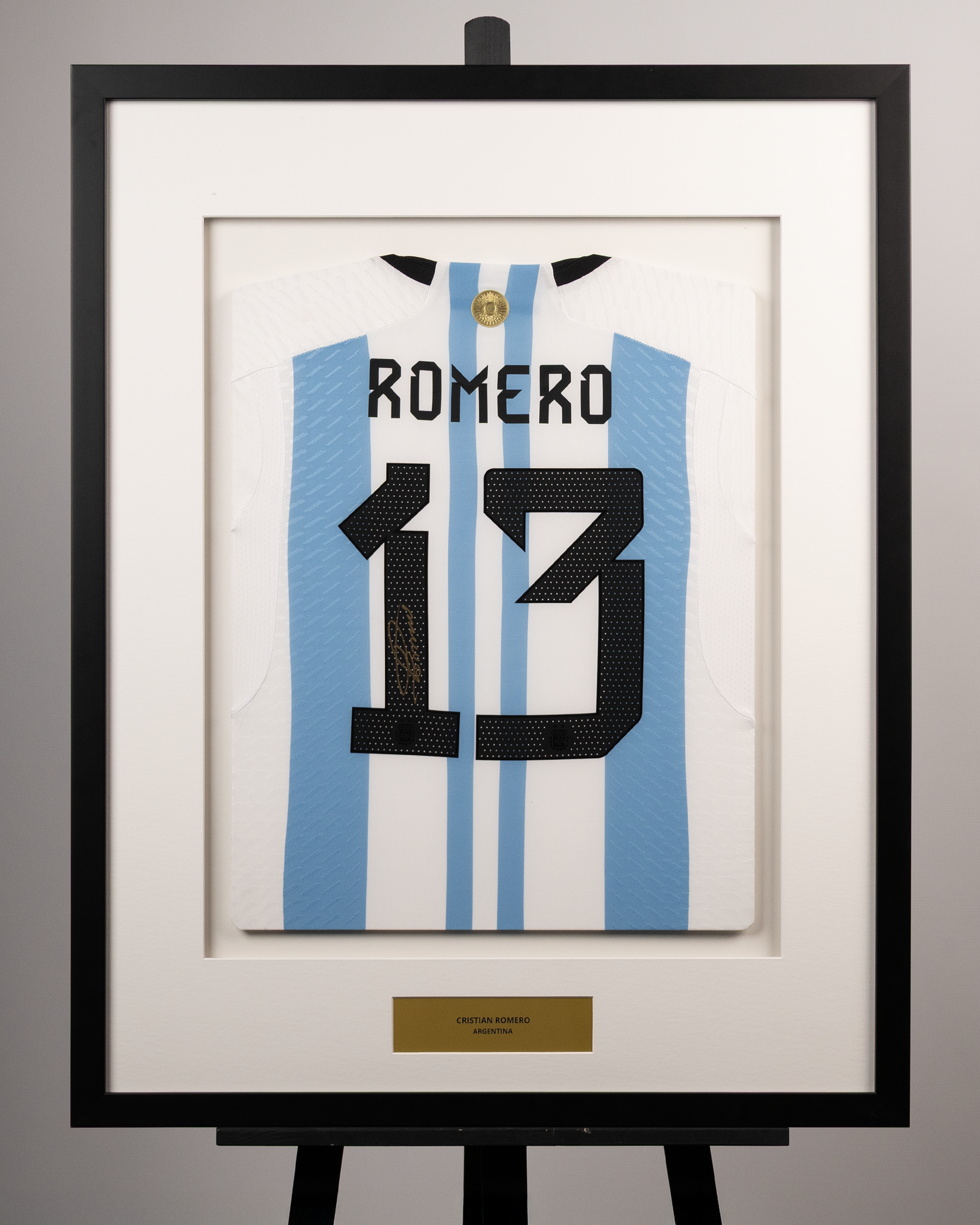 Cristian Romero Signed Framed Shirt - 5