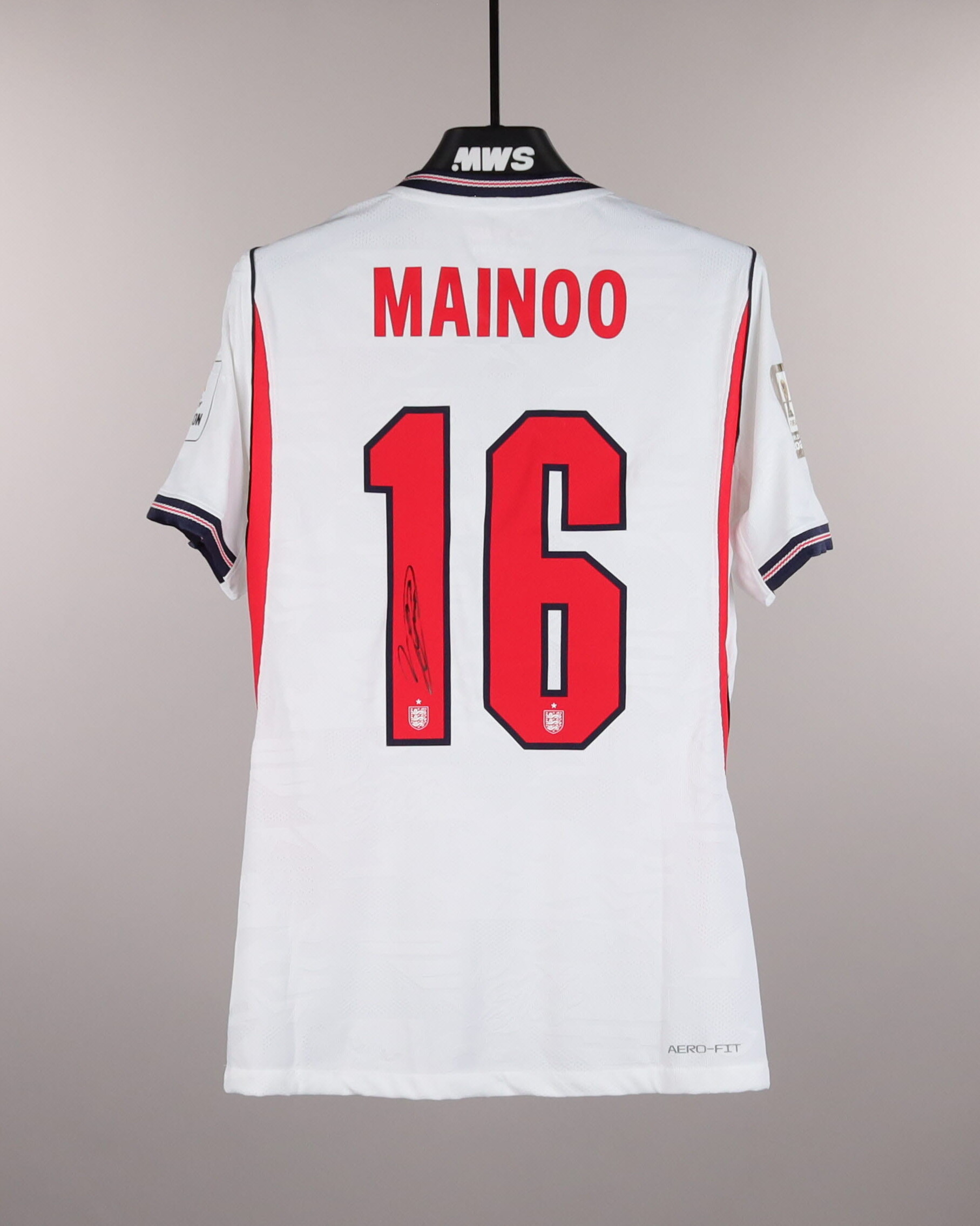 ビ*ス様 イングランド代表 MAINOO 16 オーセンティックユニフォーム L Kobbie Mainoo | Mexico - England | MatchWornShirt