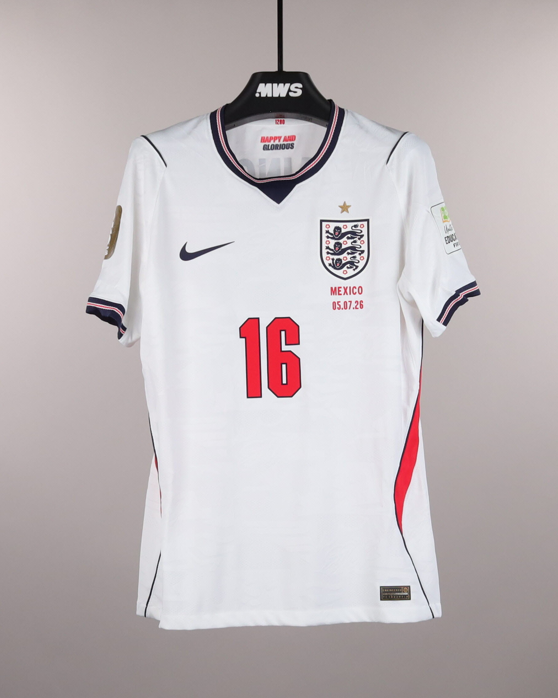 Kobbie Mainoo | Mexico - England | MatchWornShirt