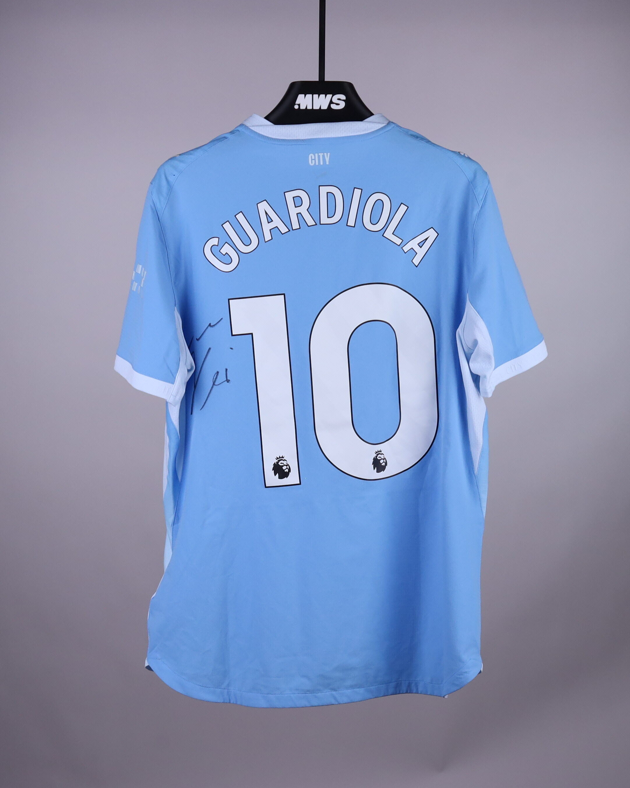 Manchester City Guardiola 10 ユニフォーム Pep No. 10 Shirt - 1 | MatchWornShirt