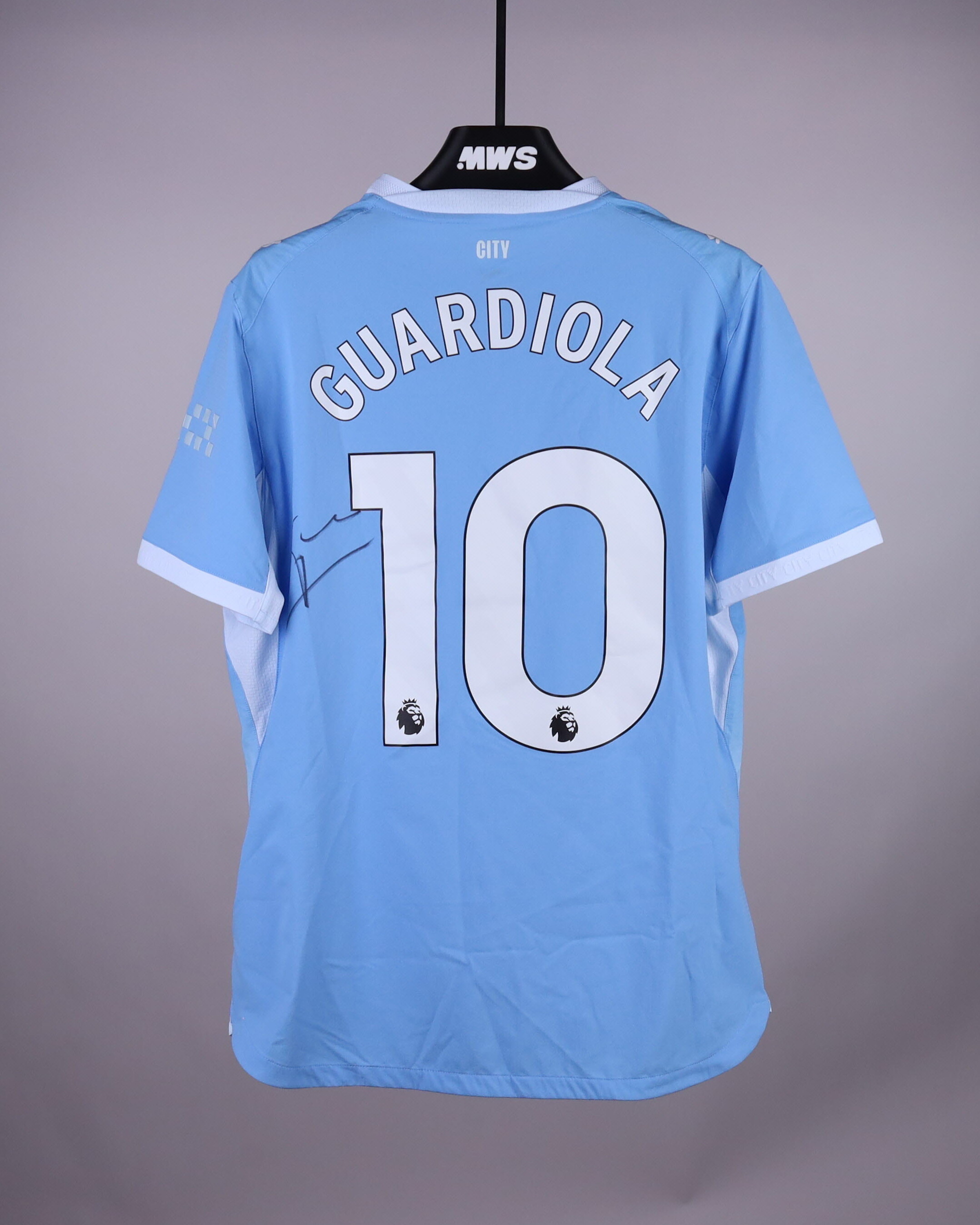 Manchester City Guardiola 10 ユニフォーム Pep No. 10 Shirt - 4 | MatchWornShirt