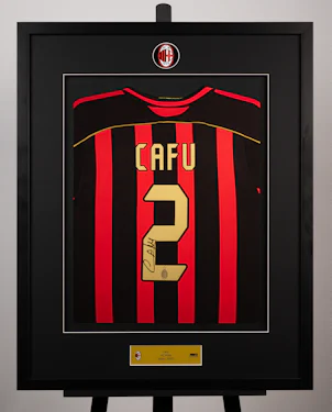 Cafu Signed Framed AC Milan Shirt