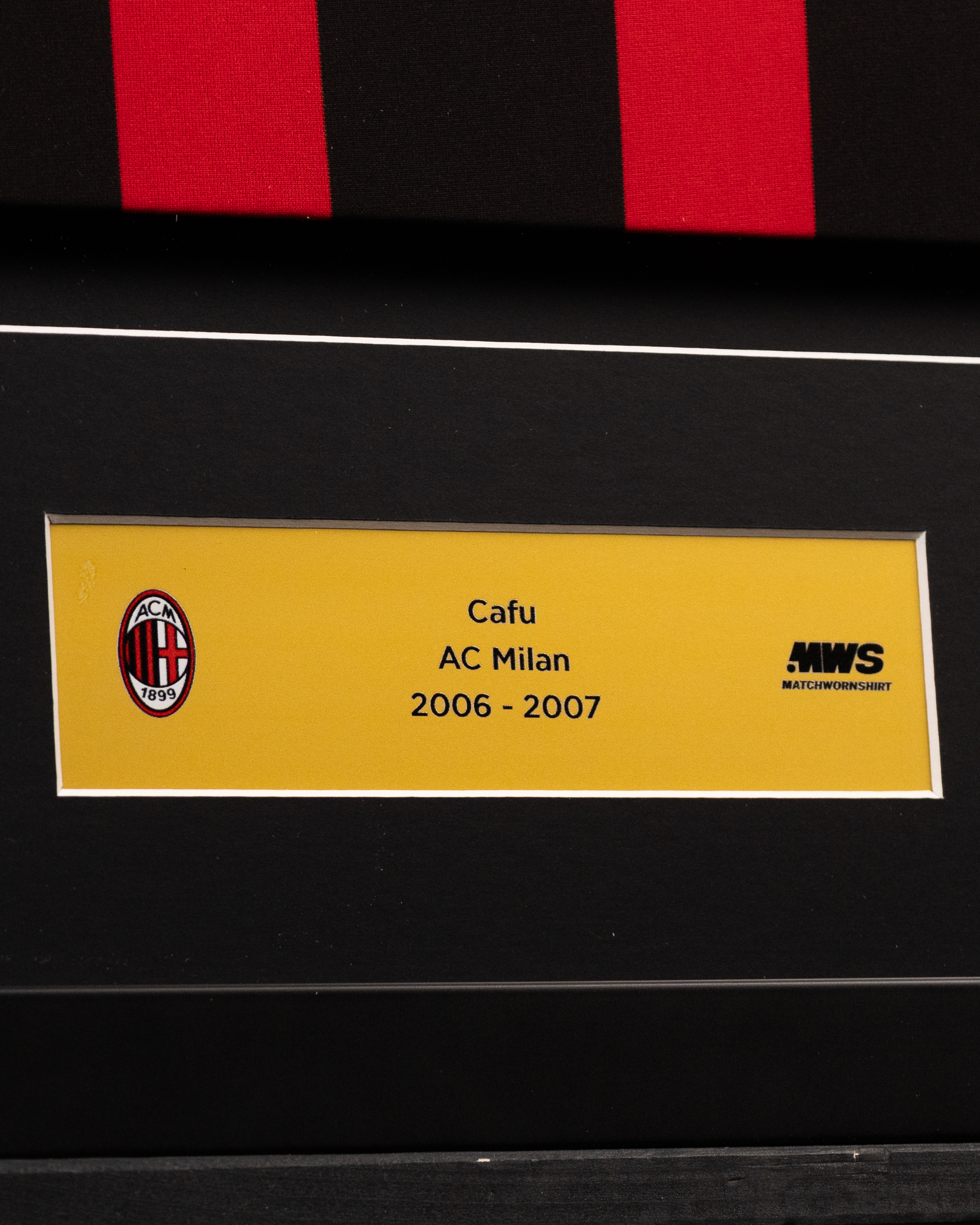Cafu Signed Framed AC Milan Shirt