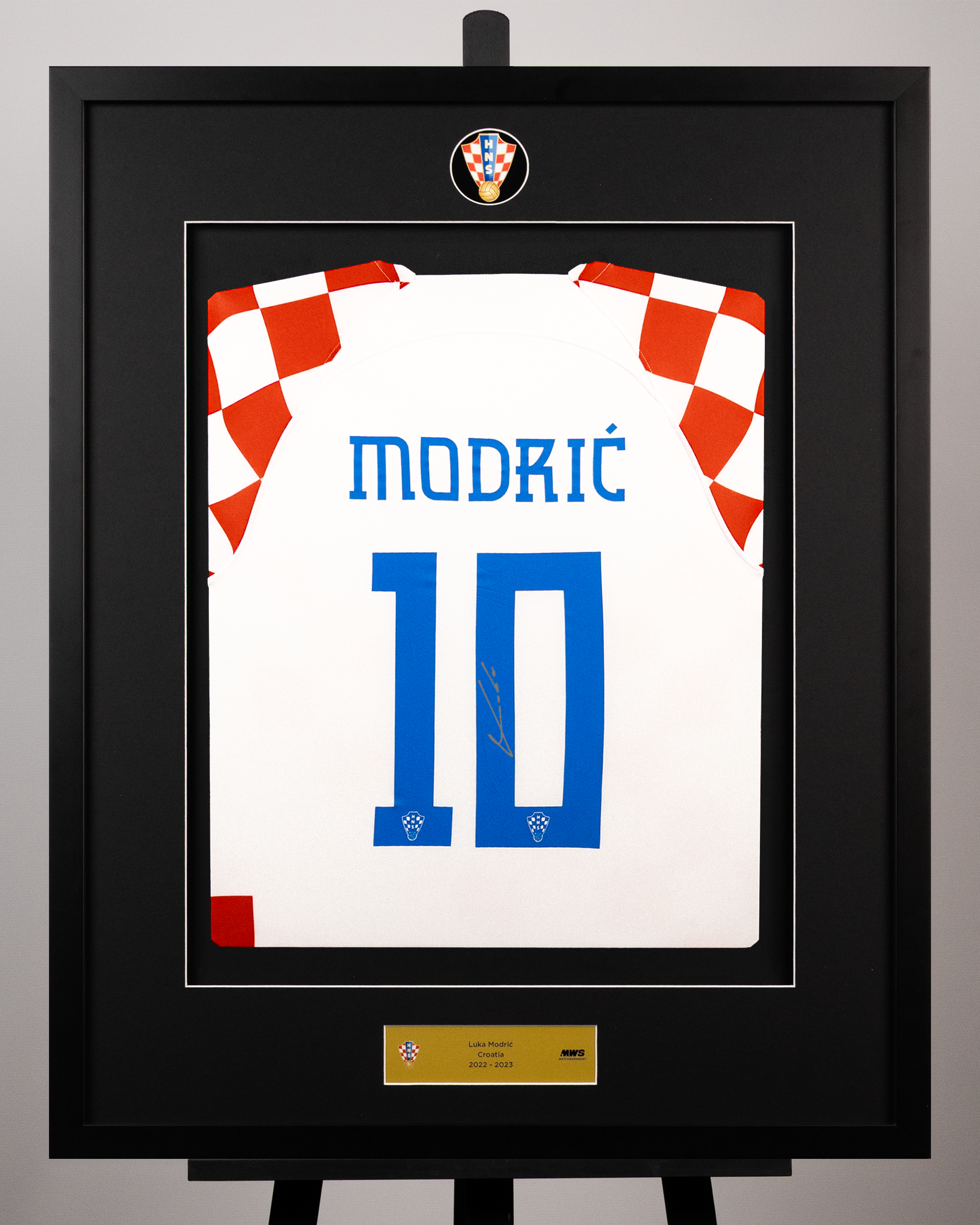 Luka Modrić Signed Framed Croatia Home Shirt 22/23