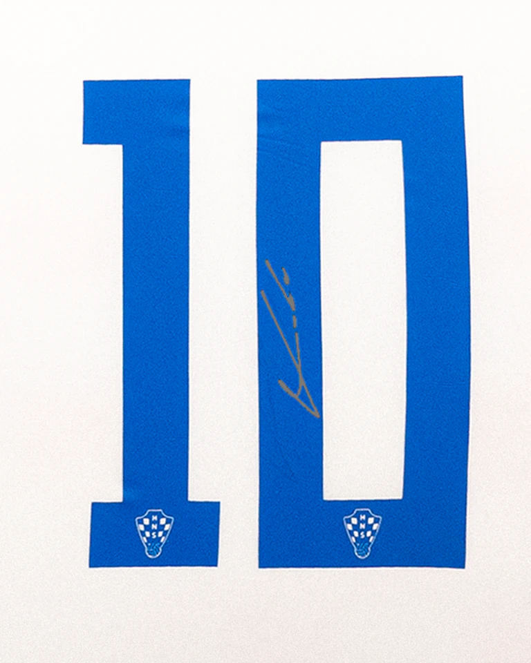 Luka Modrić Signed Framed Croatia Home Shirt 22/23