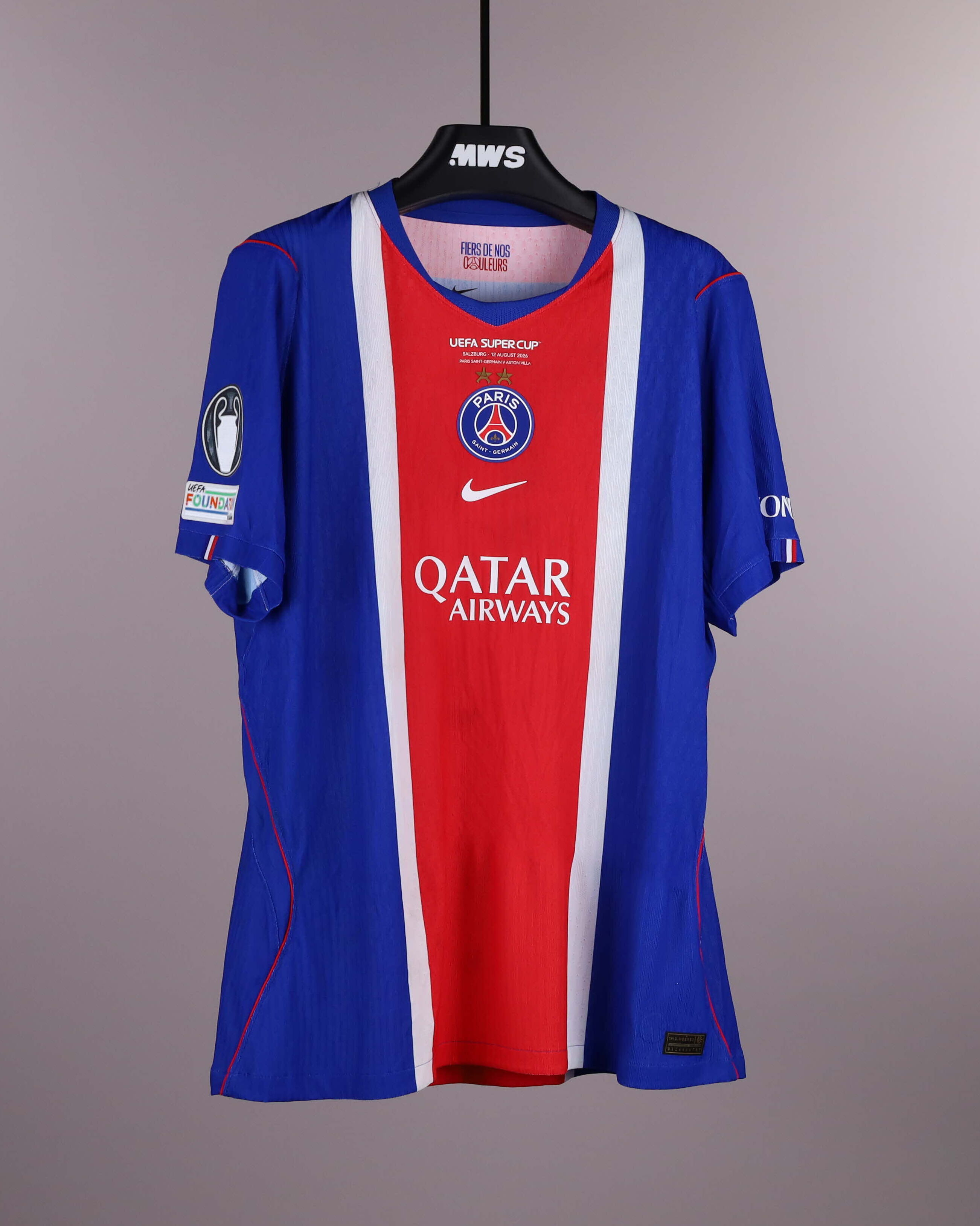 Willian Pacho | Paris Saint-Germain - Aston Villa | MatchWornShirt
