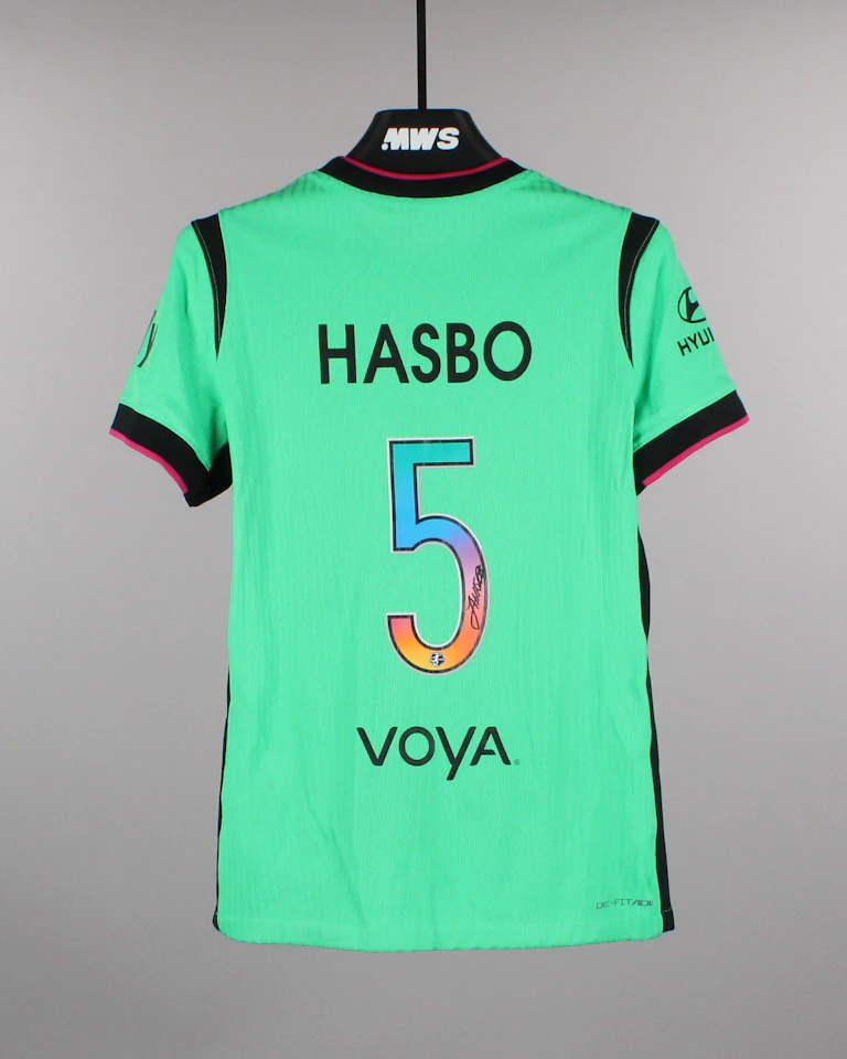 Josefine Hasbo Boston Legacy FC shirt