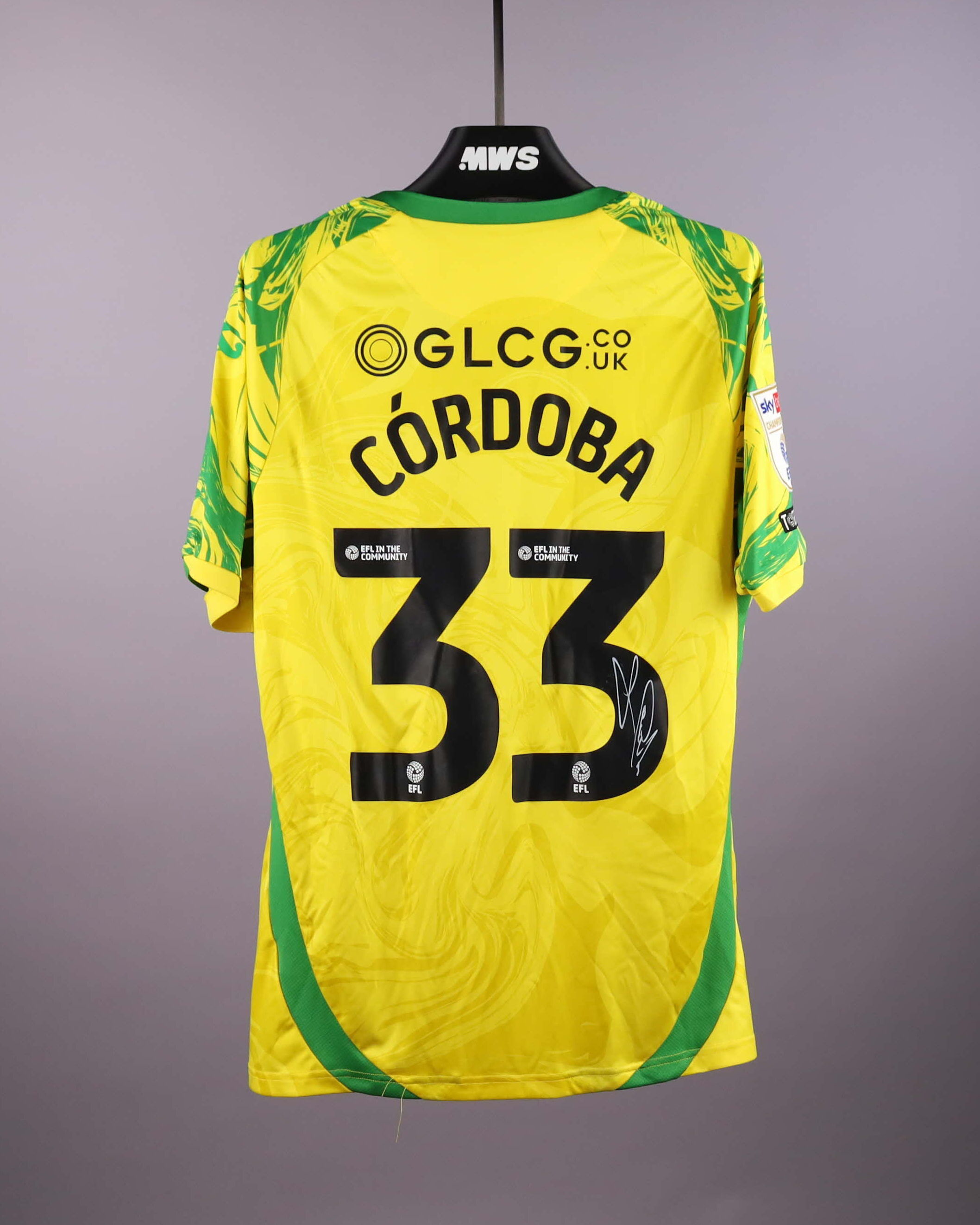 José Córdoba Norwich City jersey