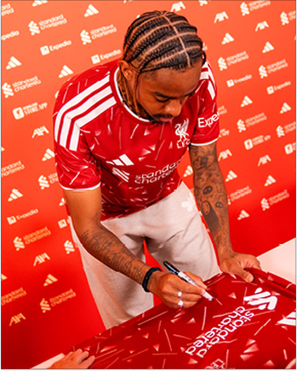 Bradley Barcola Liverpool shirt