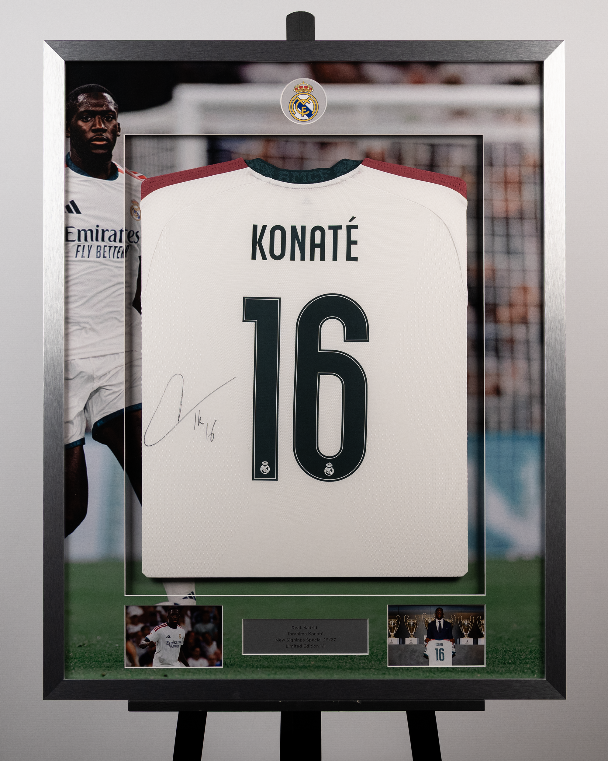 Limited Edition Framed Ibrahima Konaté Shirt Real Madrid shirt