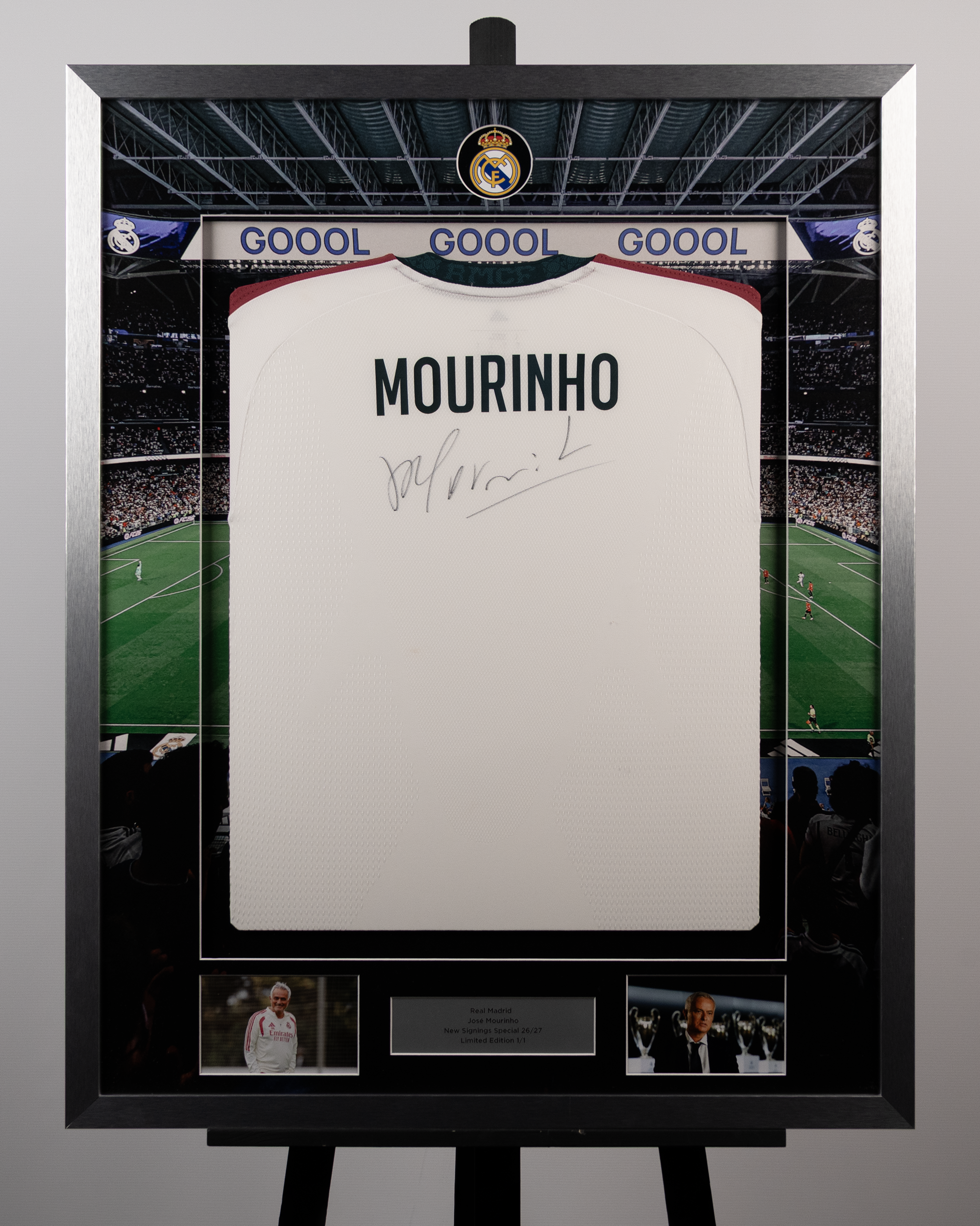 Limited Edition Framed José Mourinho Shirt Real Madrid shirt