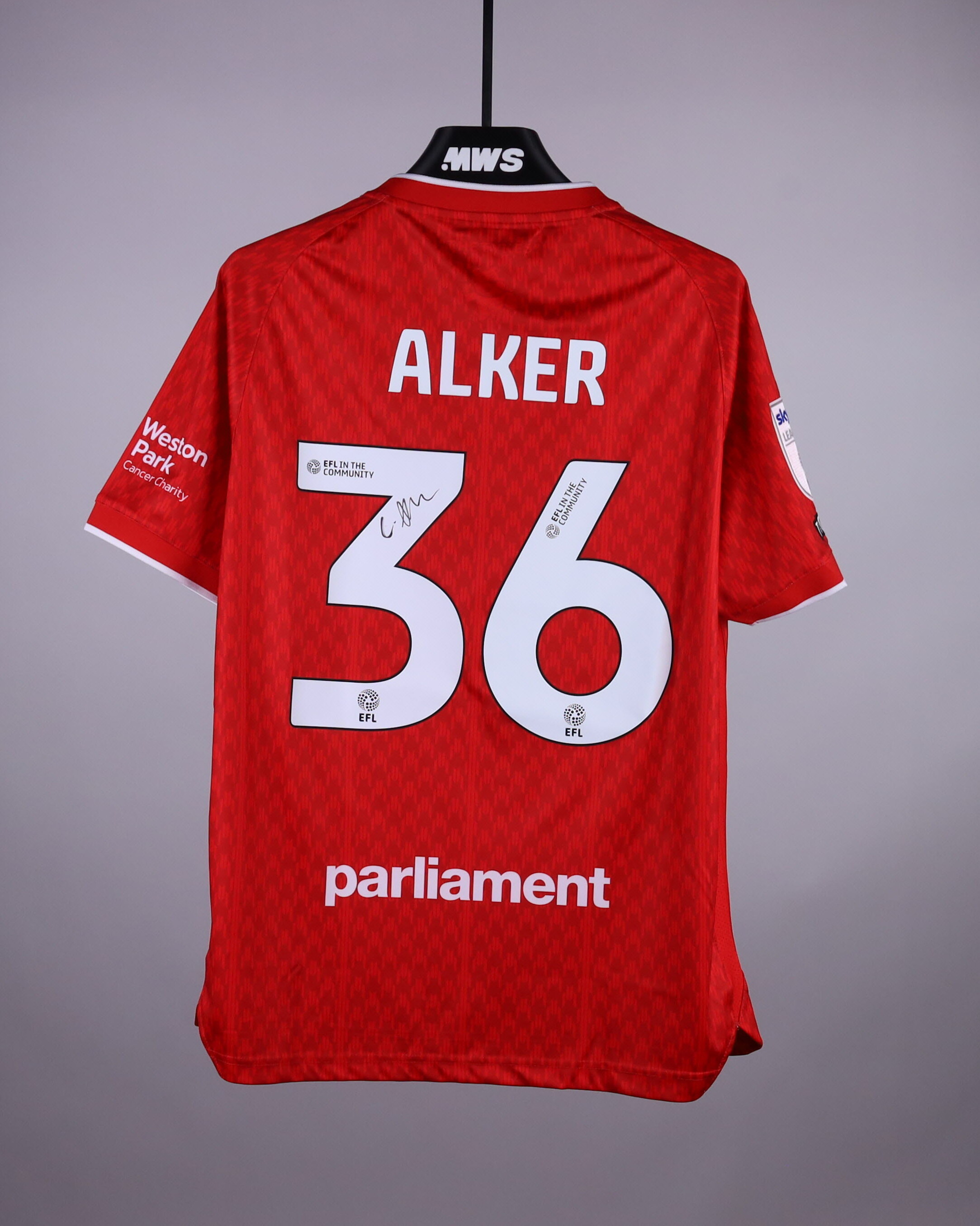 L. Alker Barnsley jersey