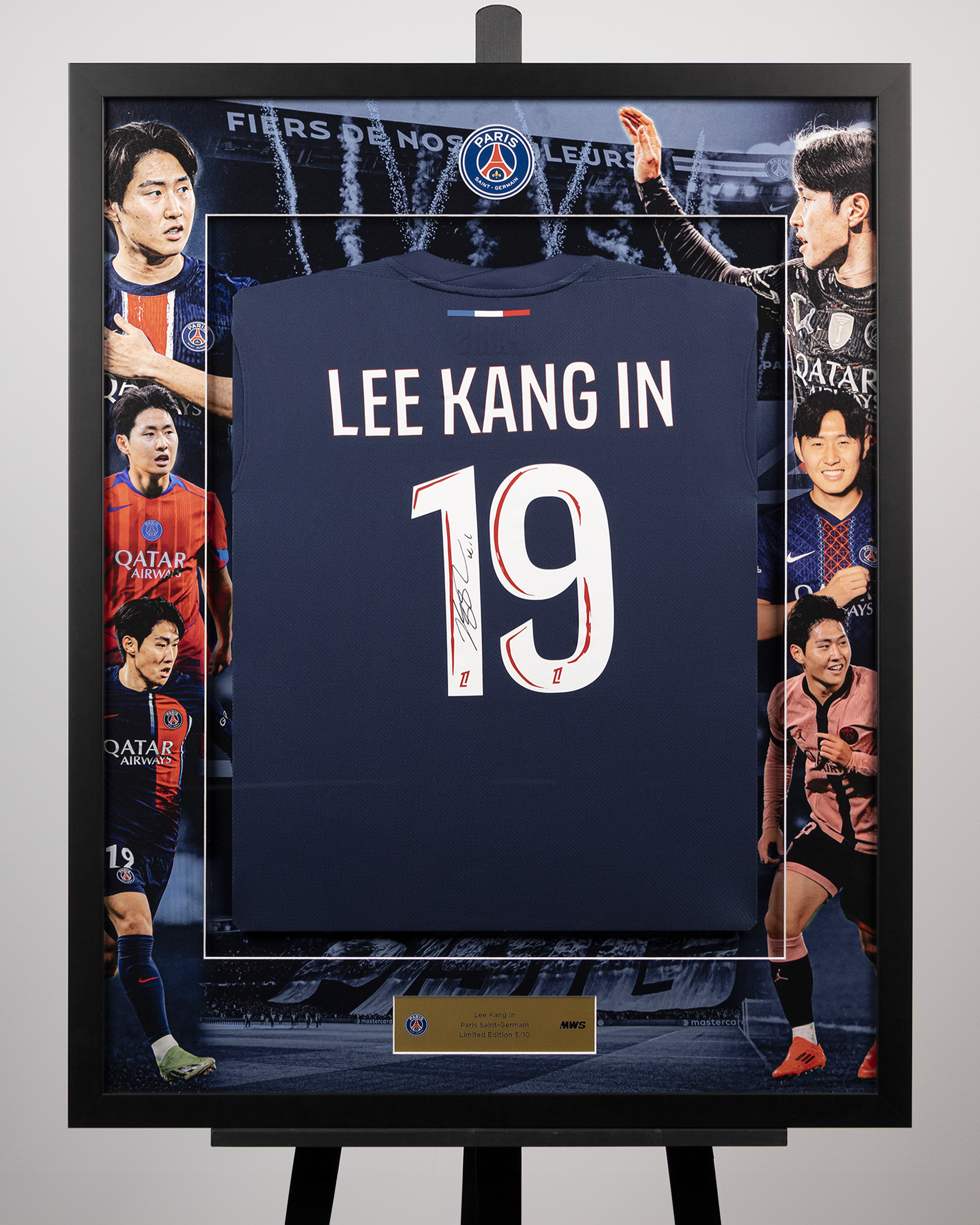 Lee Kang In Framed Signed PSG 23/24 Shirt | 5