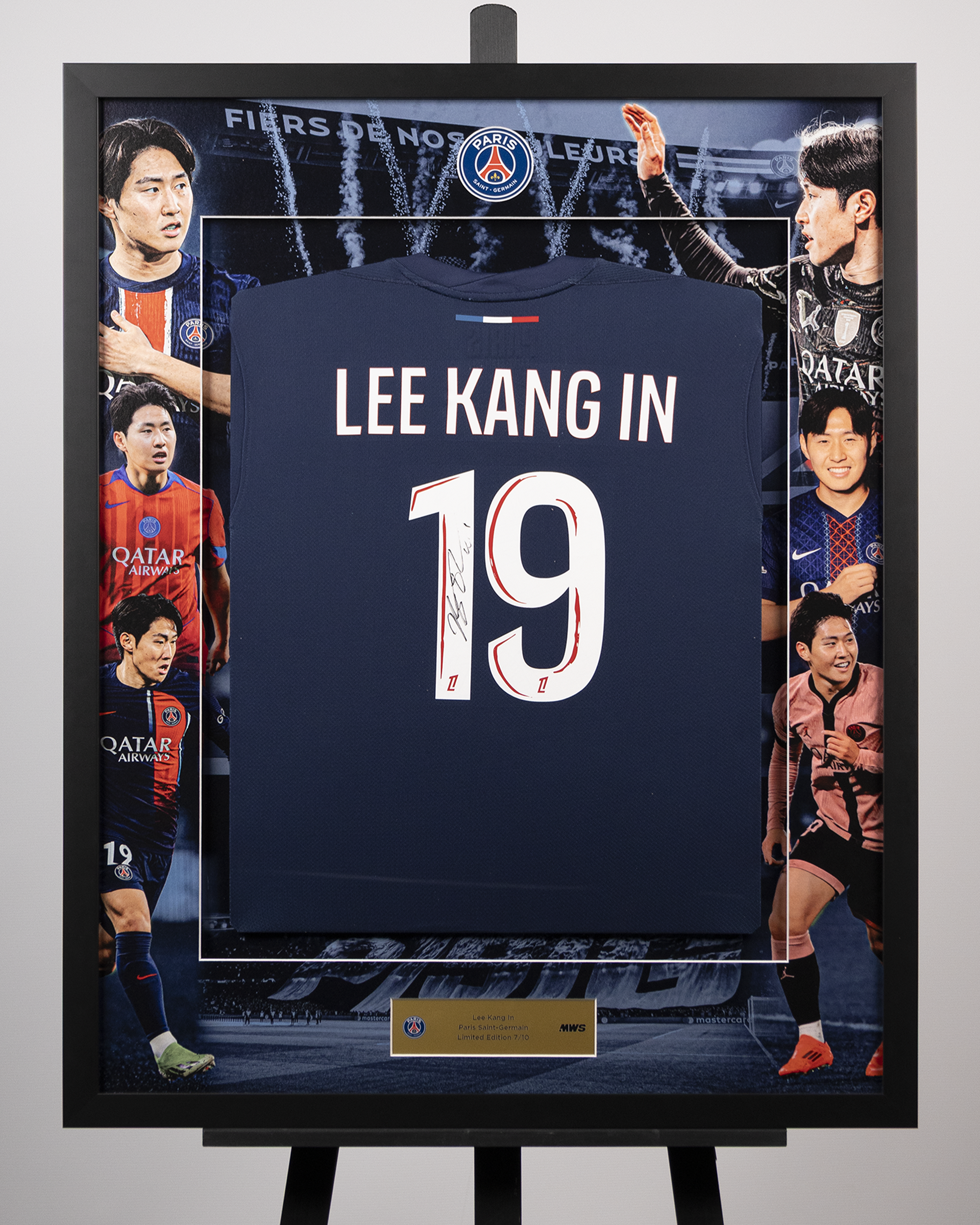 Lee Kang In Framed Signed PSG 23/24 Shirt | 7